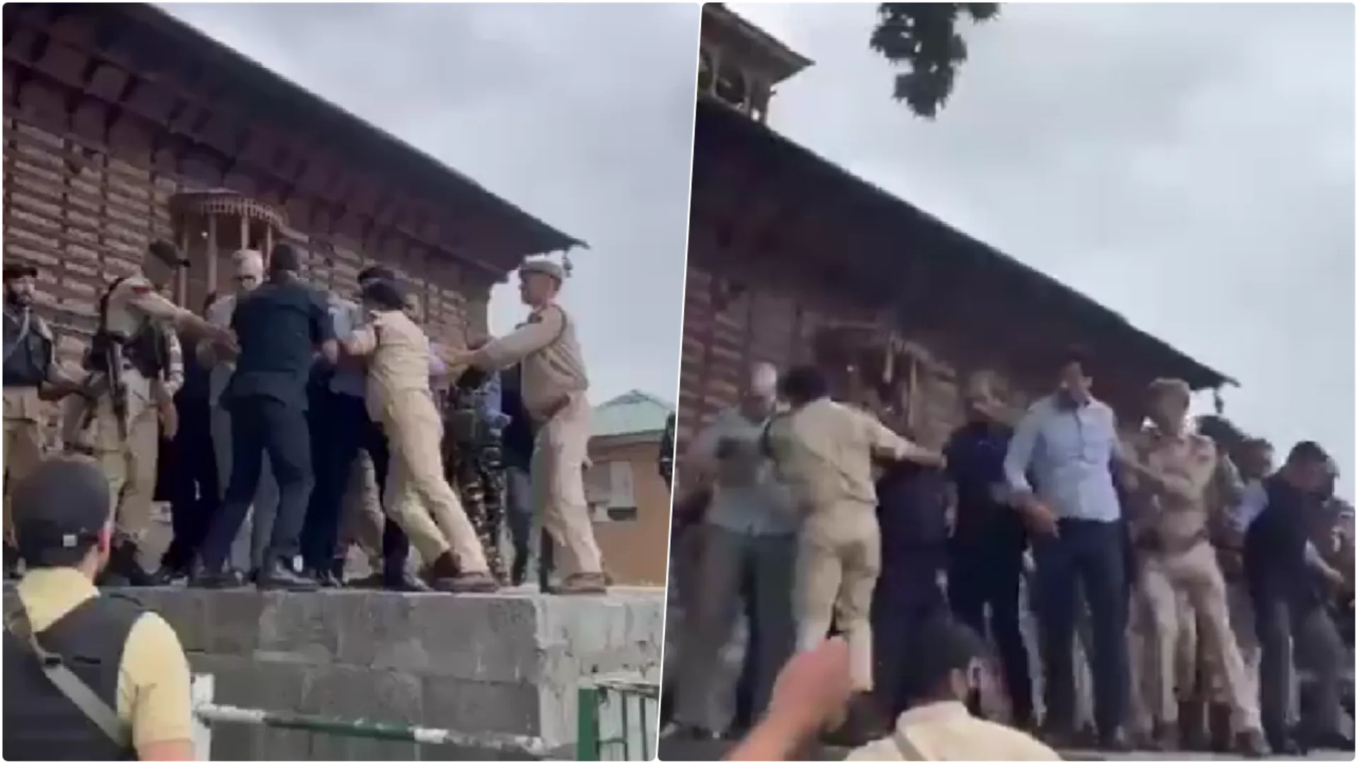 Omar abdullah, Omar Abdullah Martyrs Day, July 13 Kashmir martyrs, Martyrs cemetery Srinagar, Omar Abdullah climbs fence, Jammu Kashmir political detentions, LG Manoj Sinha controversy, Kashmir leaders house arrest,