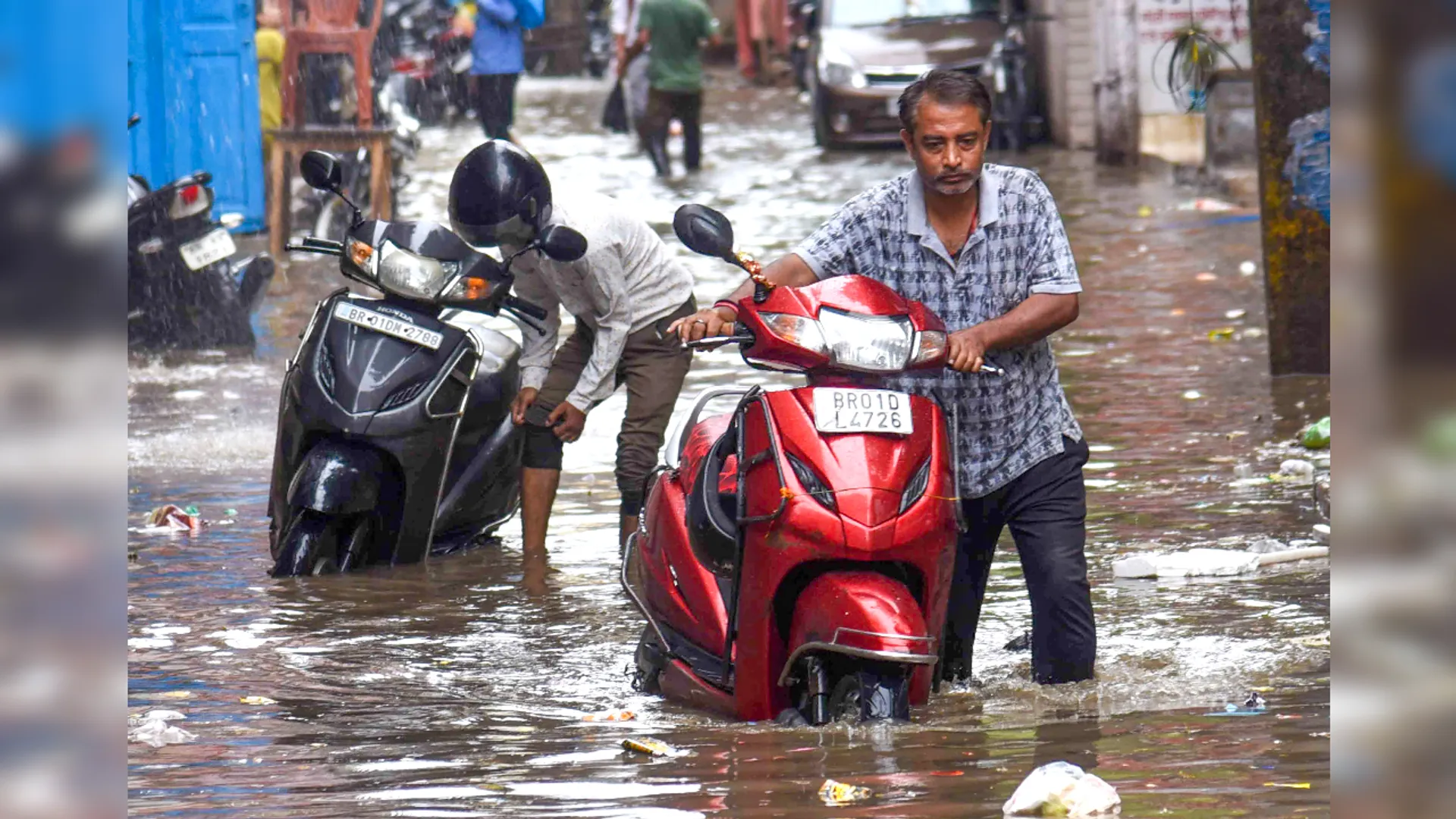 bihar barish, bihar weather, bihar flood, bihar rain, water lodgeg, water filled in many areas of Patna