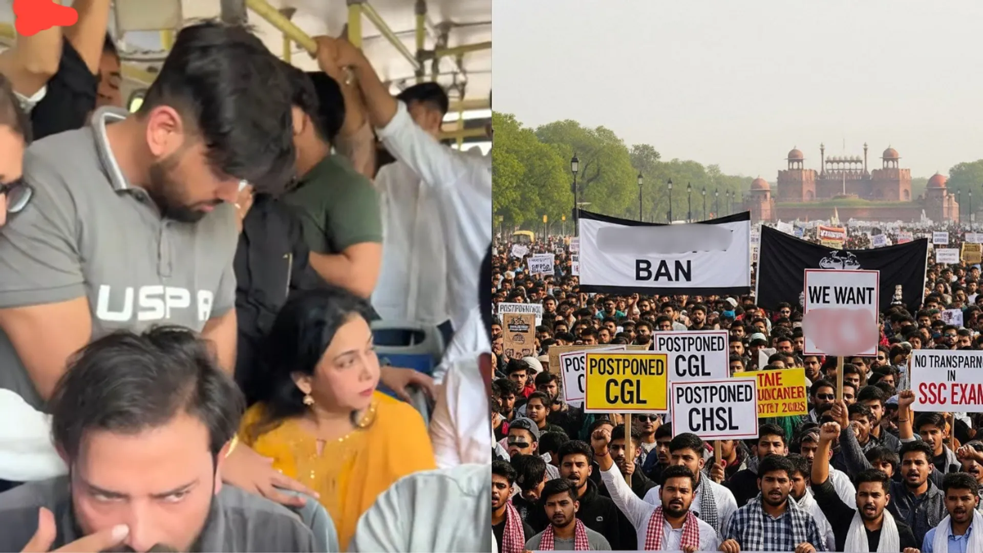 ssc reforms demanding teachers and students detained by delhi police dopt neetu singh abhinay rakesh yadav