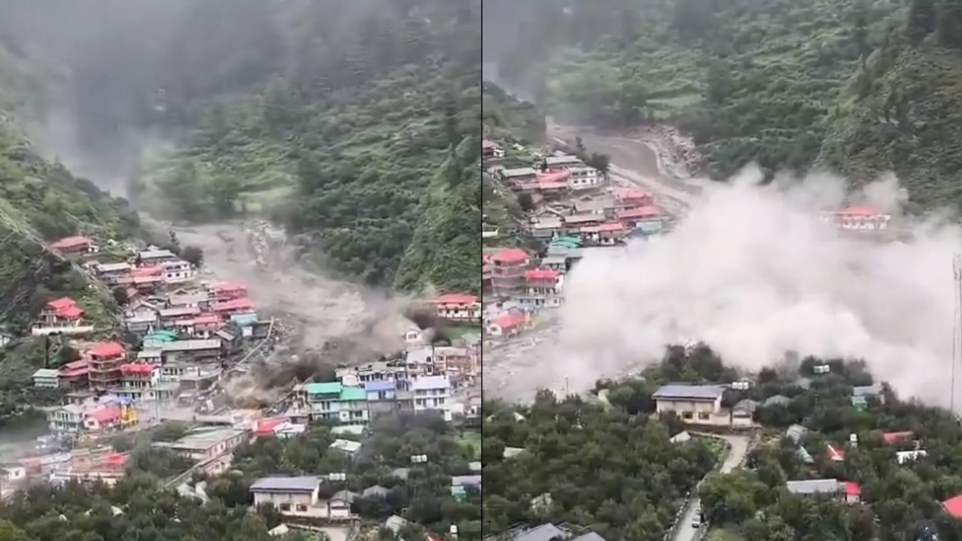 uttarkashi cloudburst swept away a village dharali scary videos surface