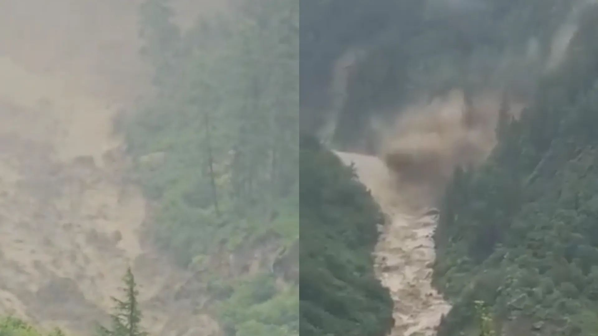 uttrakashi cloudburst in sukhi top after dharali scary visuals can be seen