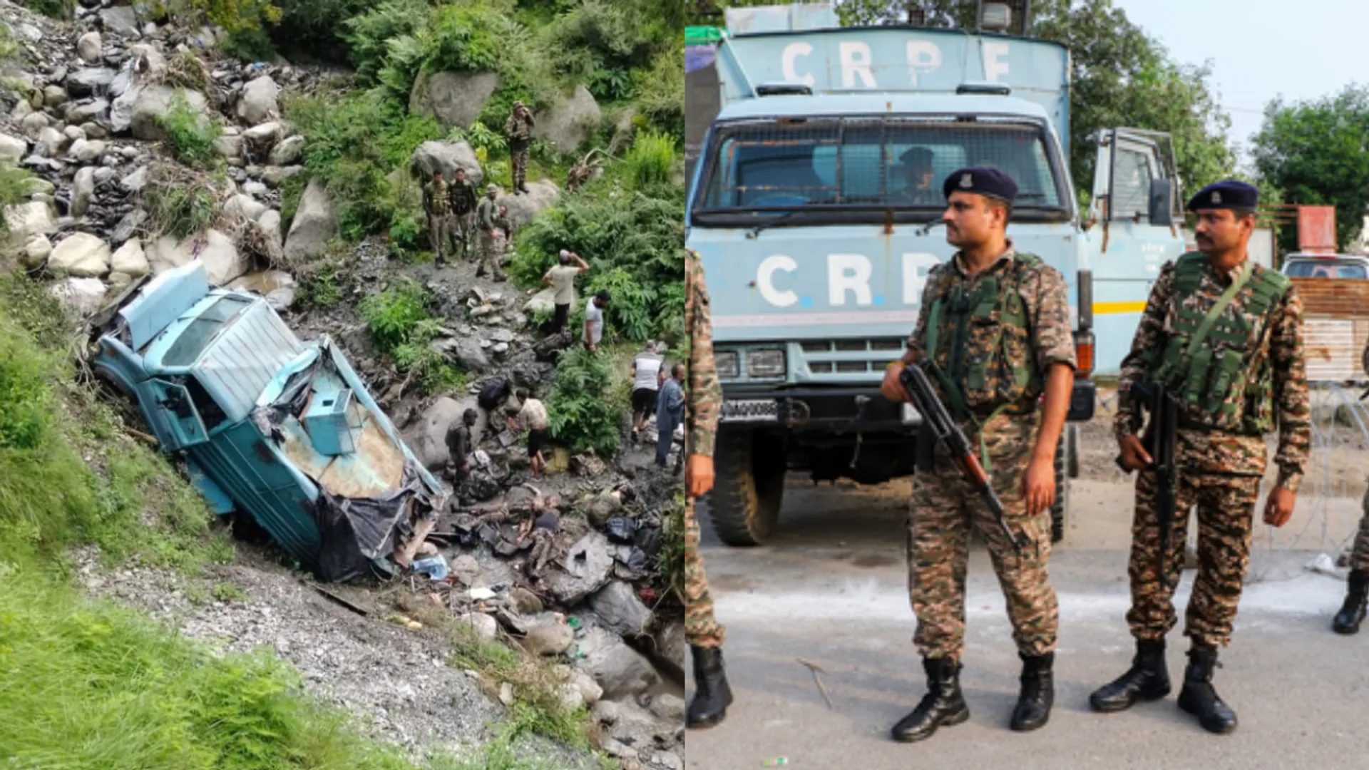 CRPF 3 SOLDIERS DEAD IN J AND K UDHAMPUR DISTRICT AS BUS PLUNGES INTO GORGE
