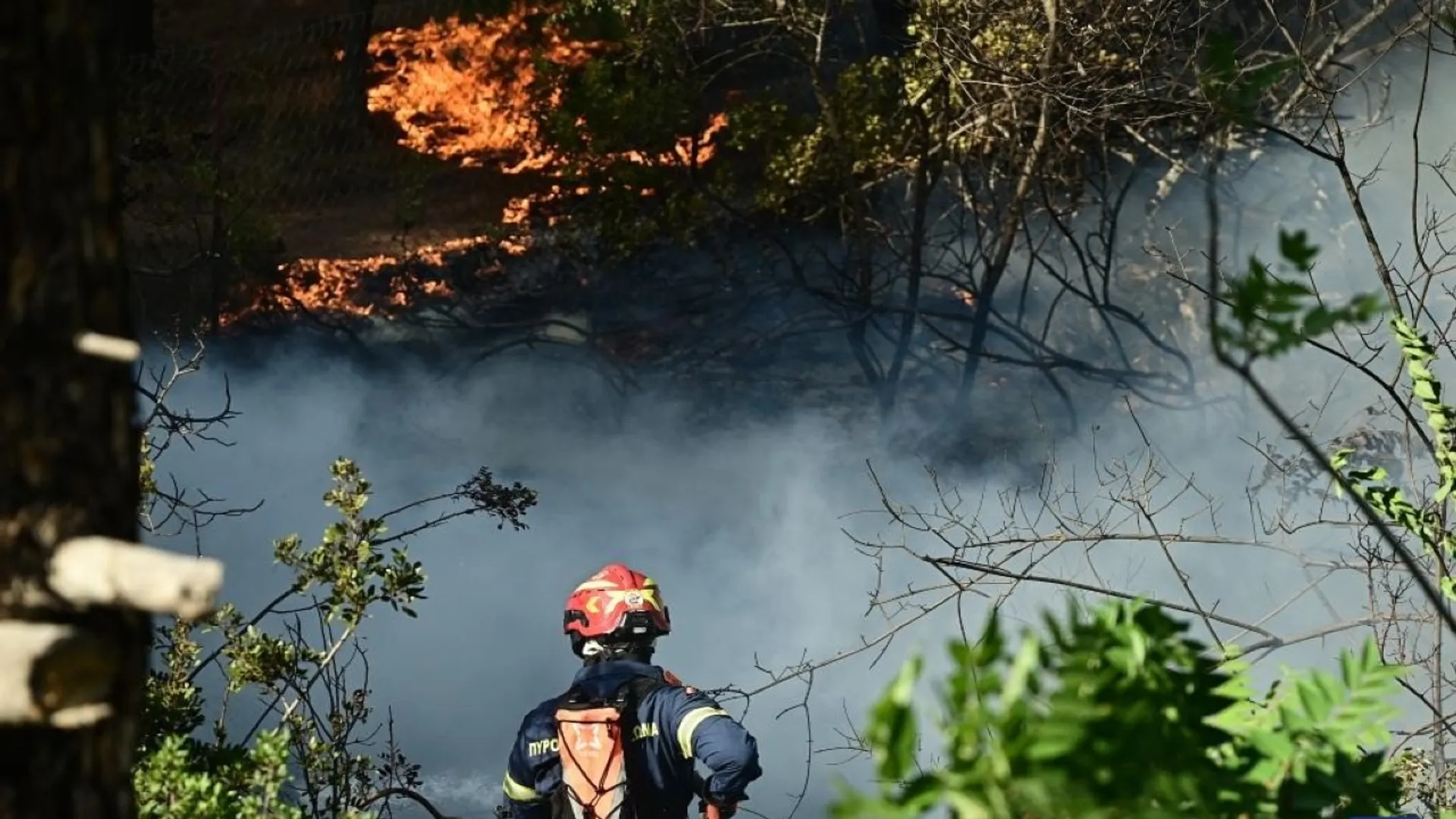 Wildfires were burning out of control in several parts of Greece