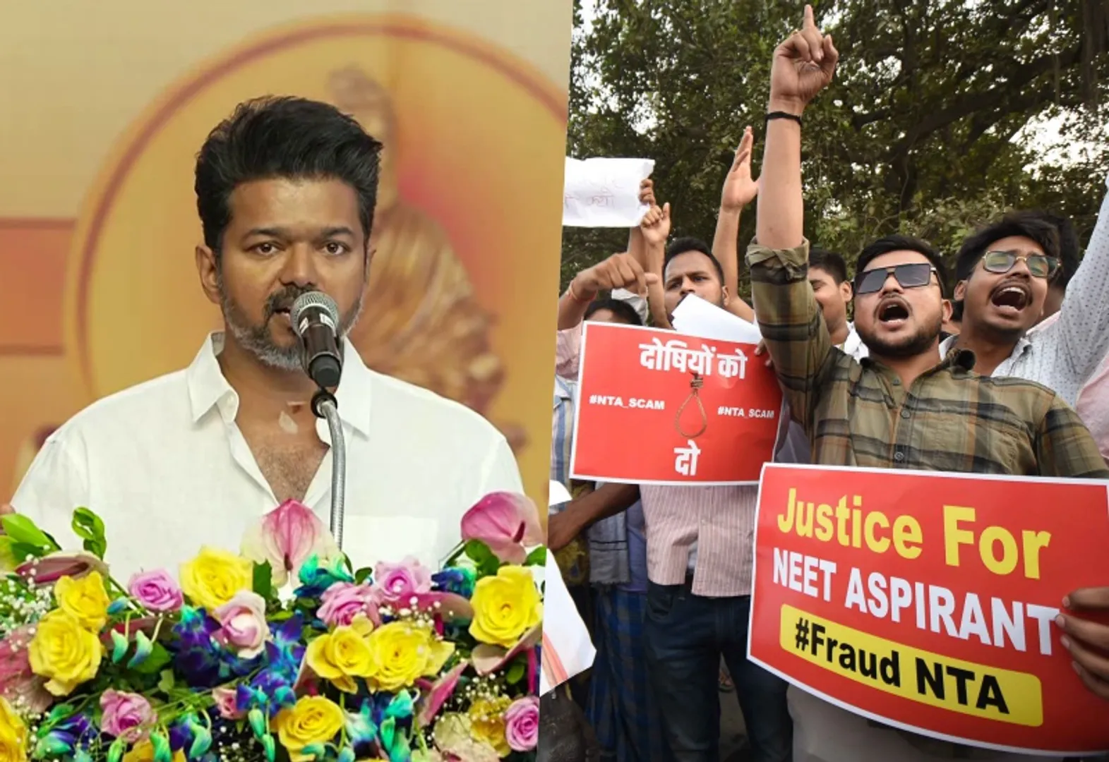 After DMK, Tamilaga Vetri Kazhagam demanded abolition of NEET, party chief Thalapathy Vijay said - there is no need for it in the country.