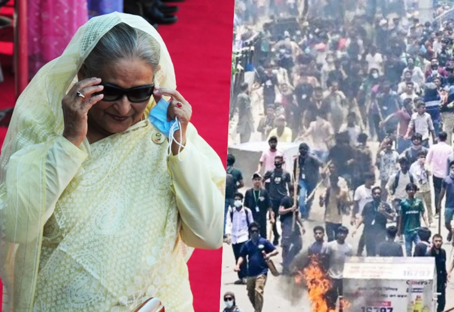 बांग्लादेश में हिंसक प्रदर्शन के बीच पीएम शेख हसीना ने दिया इस्तीफा, छोड़ा देश