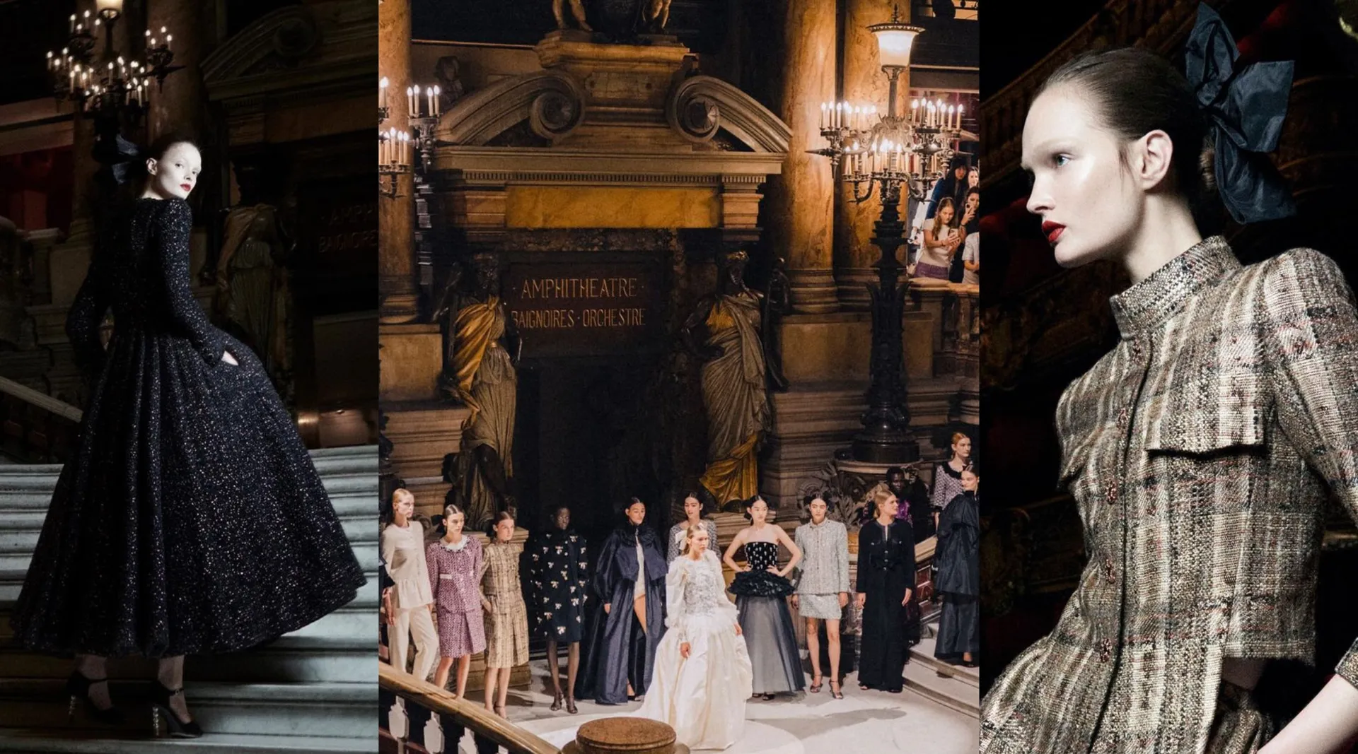  Chanel's Haute Couture Show Serves Statement Capes, Bows And Bridal-Core   