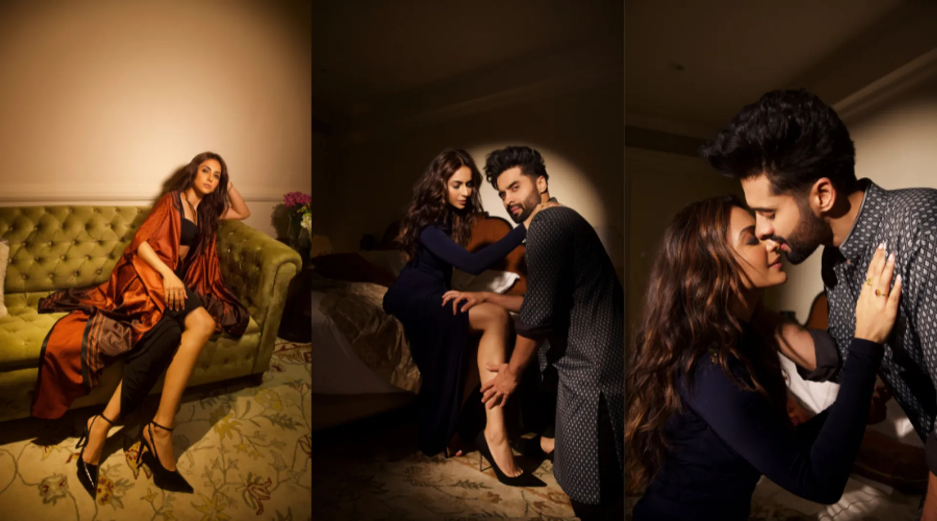  Jackky Bhagnani And Rakul Preet Singh Shine In S&N by Shantnu Nikhil’s Golden Hour Collection For Diwali   