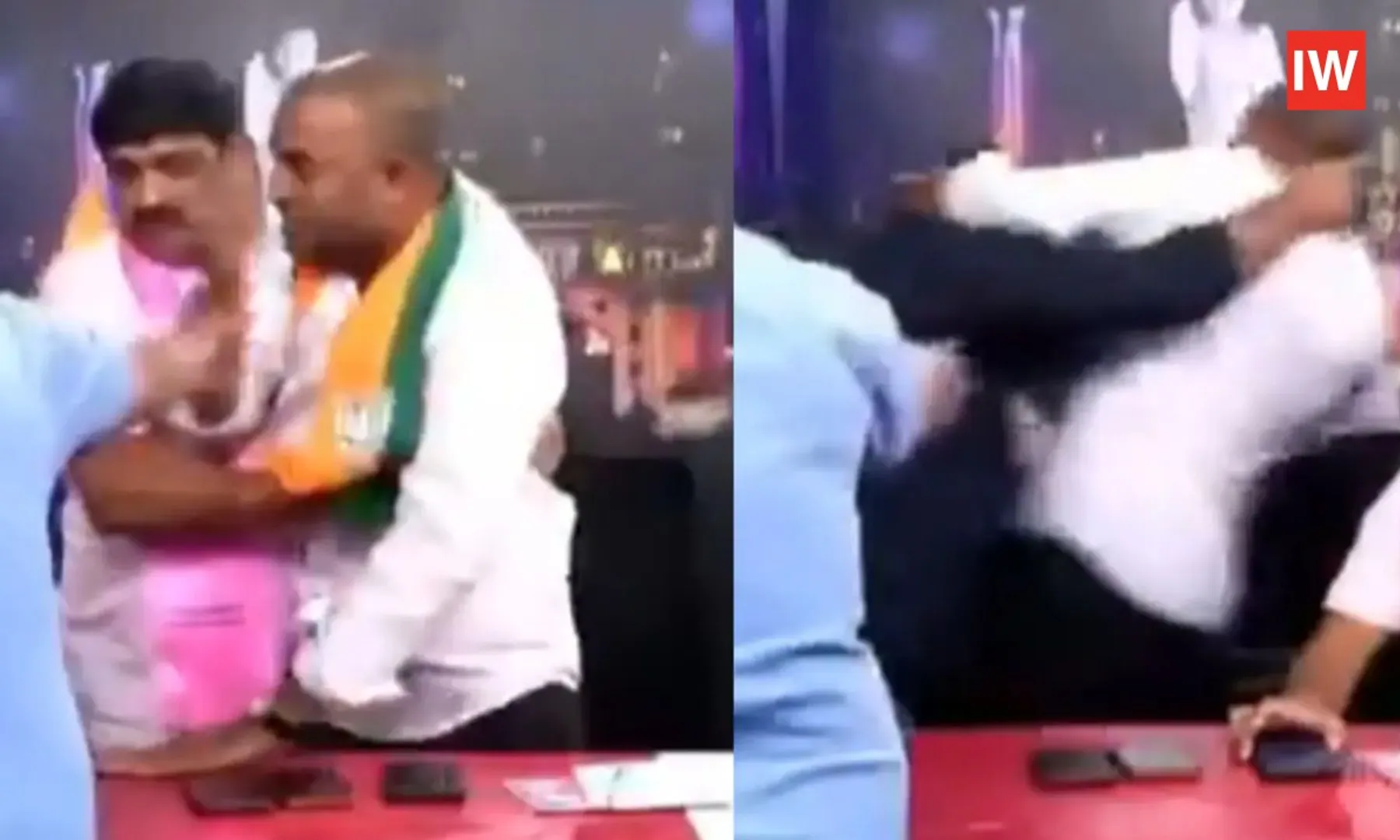 BJP-Congress Spokespersons Engage in Physical Fight on Live Broadcast