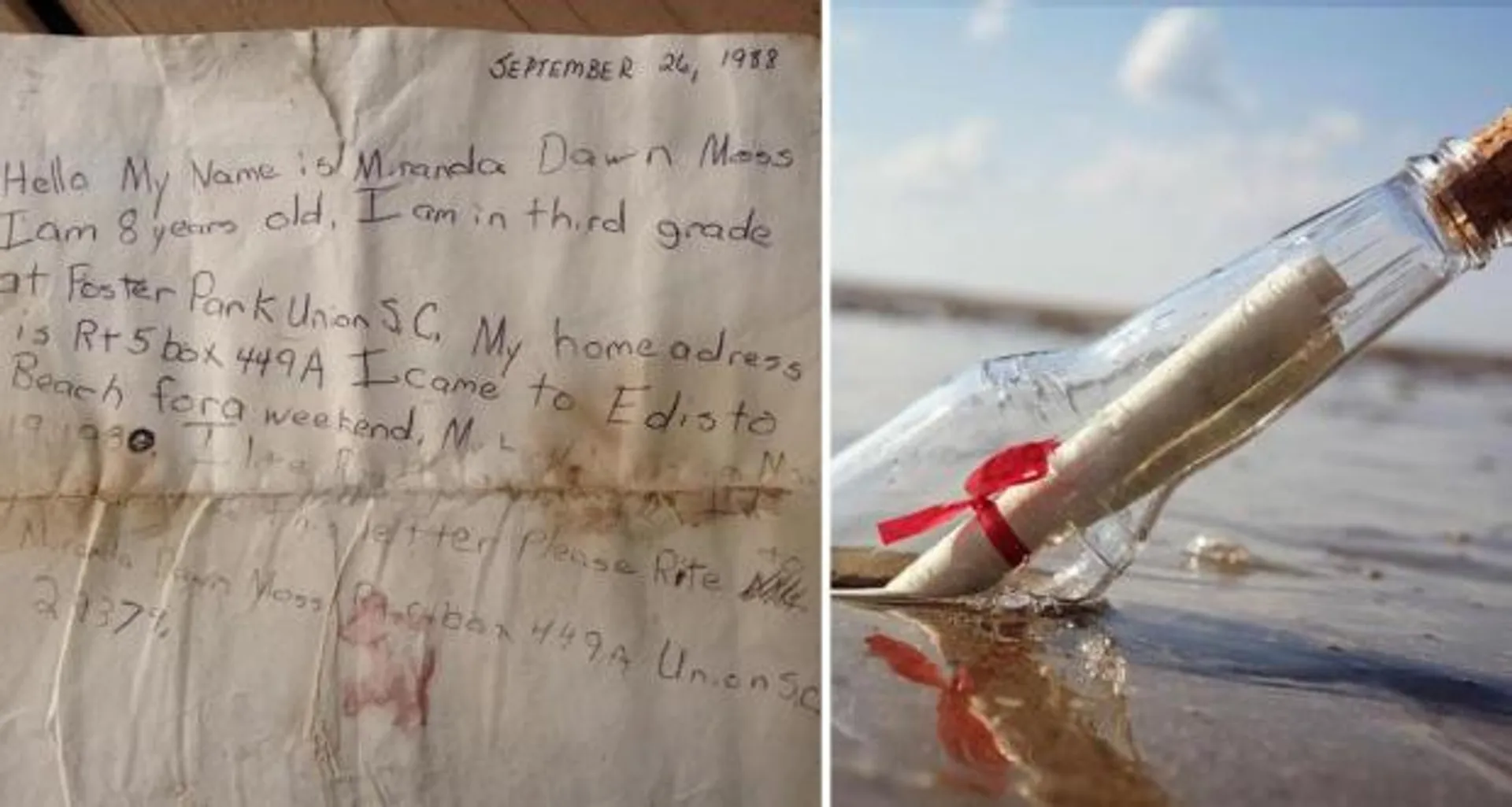 ସମୁଦ୍ର କୂଳରୁ ମିଳିଲା ବୋତଲ ଭିତରେ ଥିବା ଚିଠି ! ୨୯ ବର୍ଷ ତଳେ ଏହାକୁ ଲେଖିଥିଲେ ଜଣେ ୮ବର୍ଷିୟ ଝିଅ