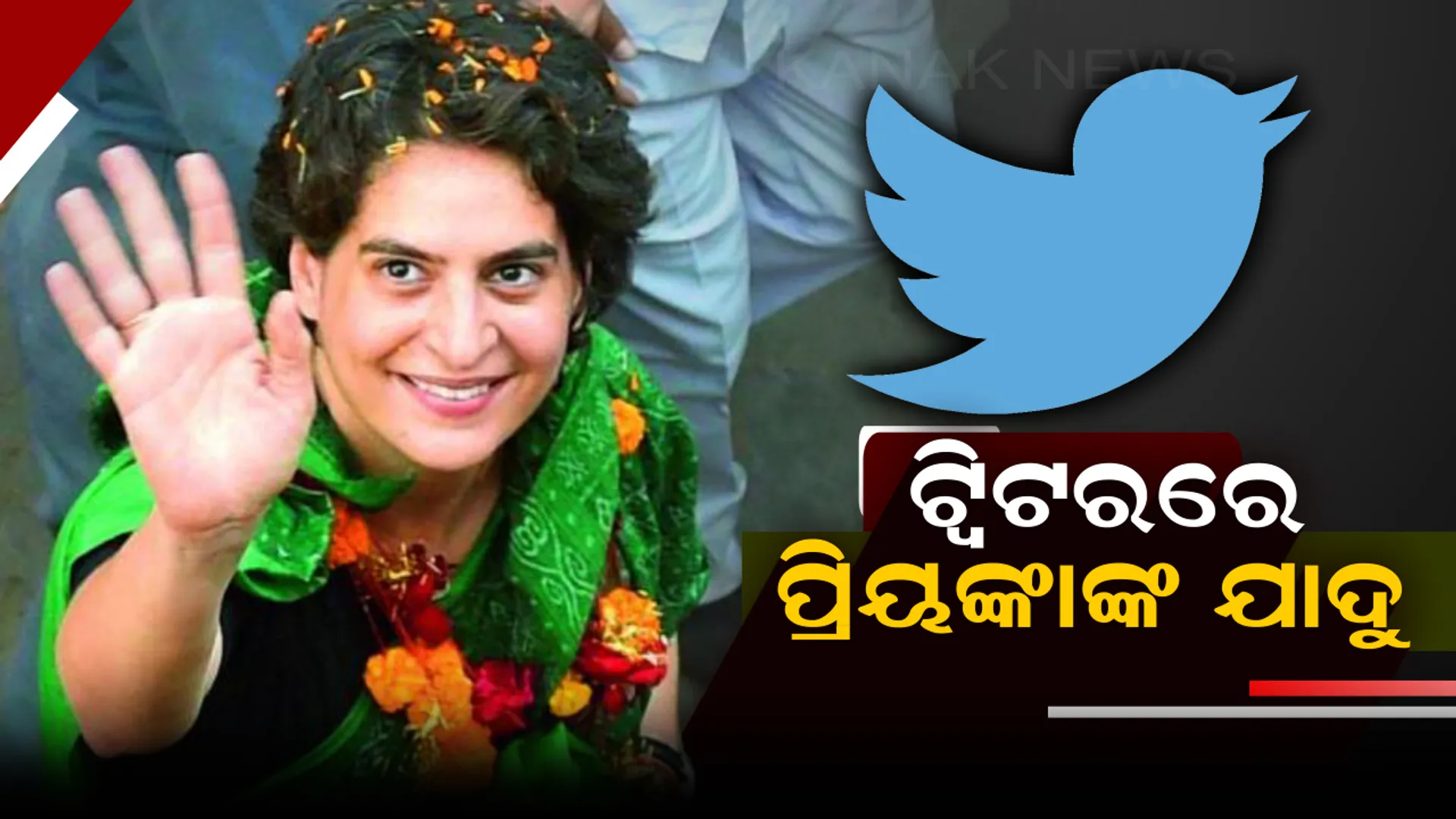 ଟ୍ୱିଟରରେ ଏଣ୍ଟ୍ରି କଲେ ପ୍ରିୟଙ୍କା ଗାନ୍ଧୀ : ୧୦ ଘଣ୍ଟା ଭିତରେ ହେଲେ ୧ଲକ୍ଷରୁ ବି ଅଧିକ ଫଲୋଅର୍ସ