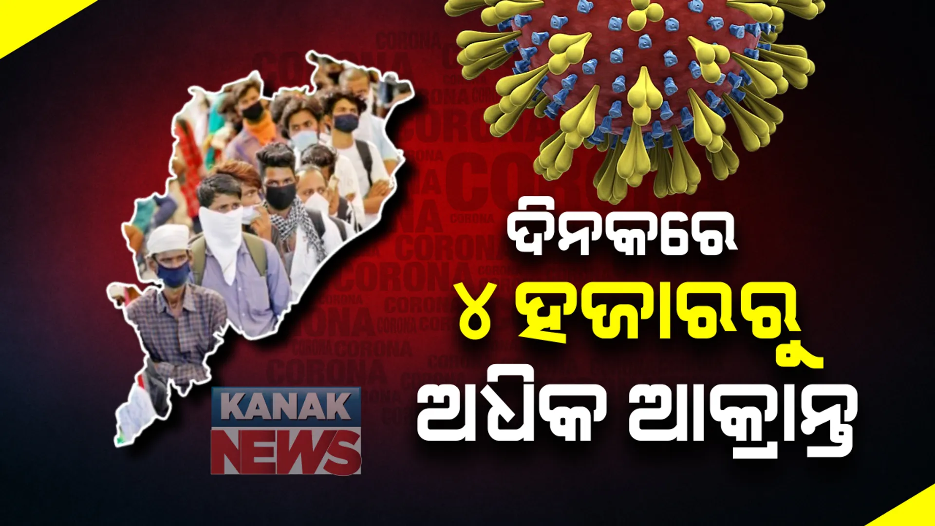 ରାଜ୍ୟରେ କରୋନାର ବିସ୍ଫୋରକ ସ୍ଥିତି: ୨୪ ଘଂଟାରେ ୪ ହଜାର ୧୯୮ ଆକ୍ରାନ୍ତ, ୧୧ ମୃତ; ଖୋର୍ଦ୍ଧାରୁ ସର୍ବାଧିକ ୭୫୮ଚିହ୍ନଟ