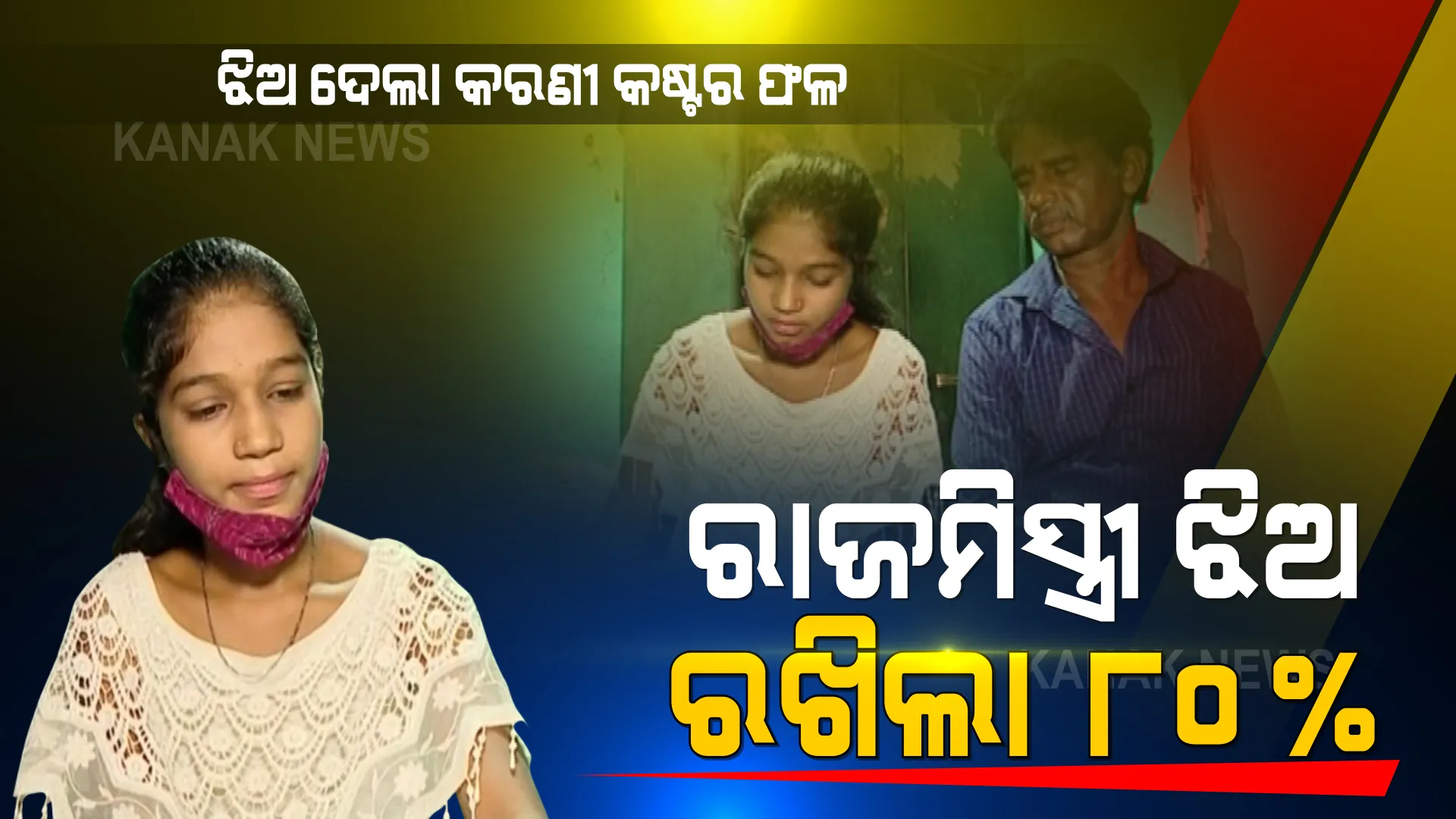 ବାପା ରାଜମିସ୍ତ୍ରୀ, ଝିଅ ମାଟ୍ରିକରେ ପାଇଲା A1 । ବାପାଙ୍କ ଇଟା, ସିମେଣ୍ଟ ସହ ସଙ୍ଘର୍ଷର ମୂଲ୍ୟ ଦେଇଦେଲା ଗରିବ ଝିଅ... କହିଲା ମୁଁ ଡାକ୍ତର ହେବି ବାପାଙ୍କ ଦୁଃଖ ଦୂରେଇବି...