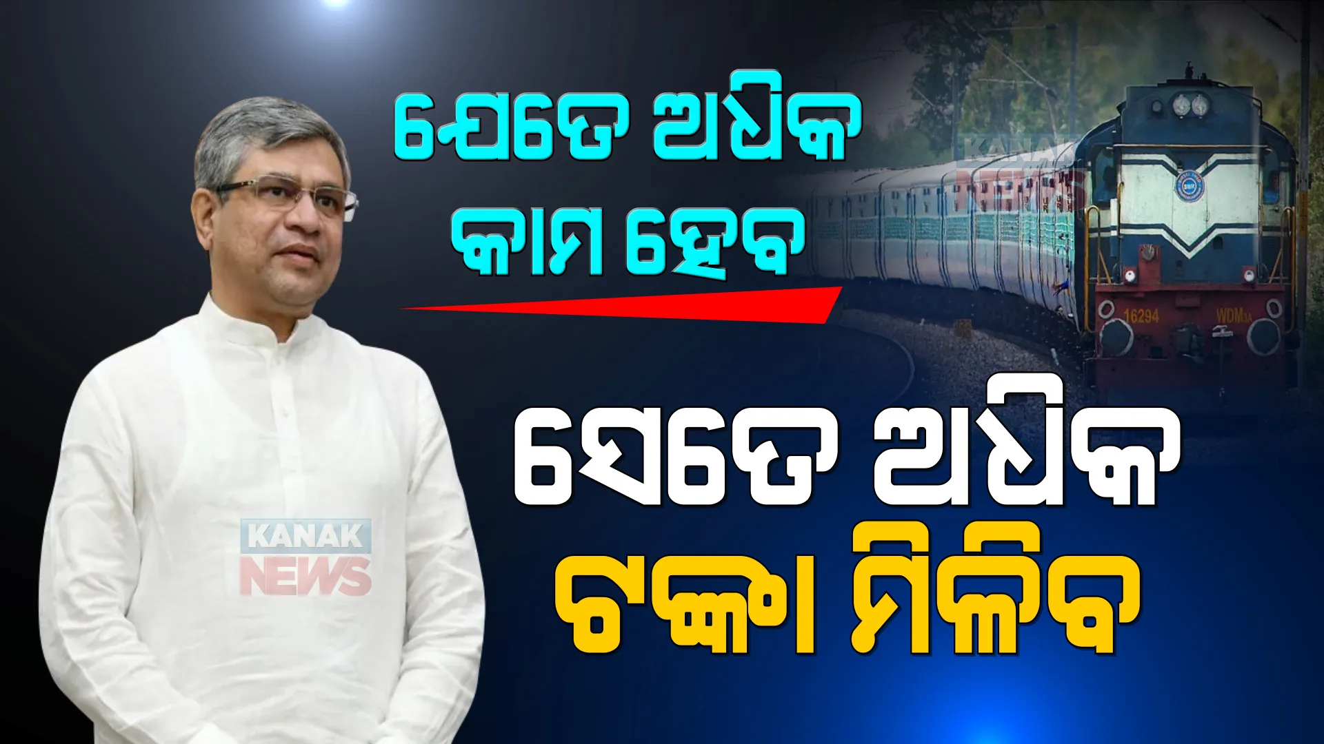 ଯେତେ ଅଧିକ କାମ ହେବ, ସେତେ ଅଧିକ ଟଙ୍କା ମିଳିବ । ରେଳମନ୍ତ୍ରୀ କହିଲେ ମୋଦୀଙ୍କ ହୃଦୟରେ ଓଡ଼ିଶା ପାଇଁ ସ୍ୱତନ୍ତ୍ର ସ୍ଥାନ ରହିଛି ।