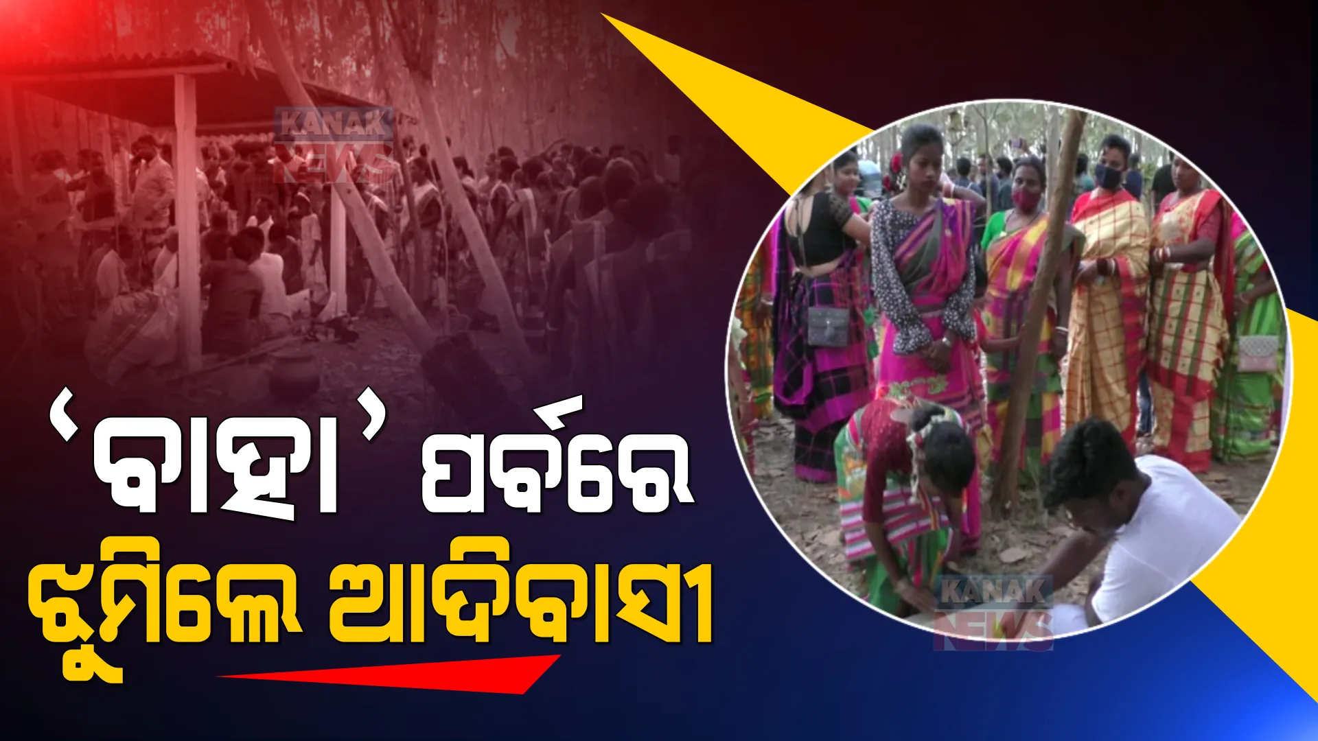 ଜମିଲା ଆଦିବାସୀଙ୍କ ପାରମ୍ପରିକ ‘ବାହା’ ପର୍ବ । ମୁଣ୍ଡରେ ଫୁଲ ଖୋସି ବାଜାର ତାଳେ ତାଳେ ନାଚିଲେ ସାନ୍ତାଳୀ ମହିଳା, ଠାକୁରଙ୍କୁ ଭେଟିଦେଲେ ଫଗୁଣ ମାସର ନୂଆ ଫୁଲଫଳ ।