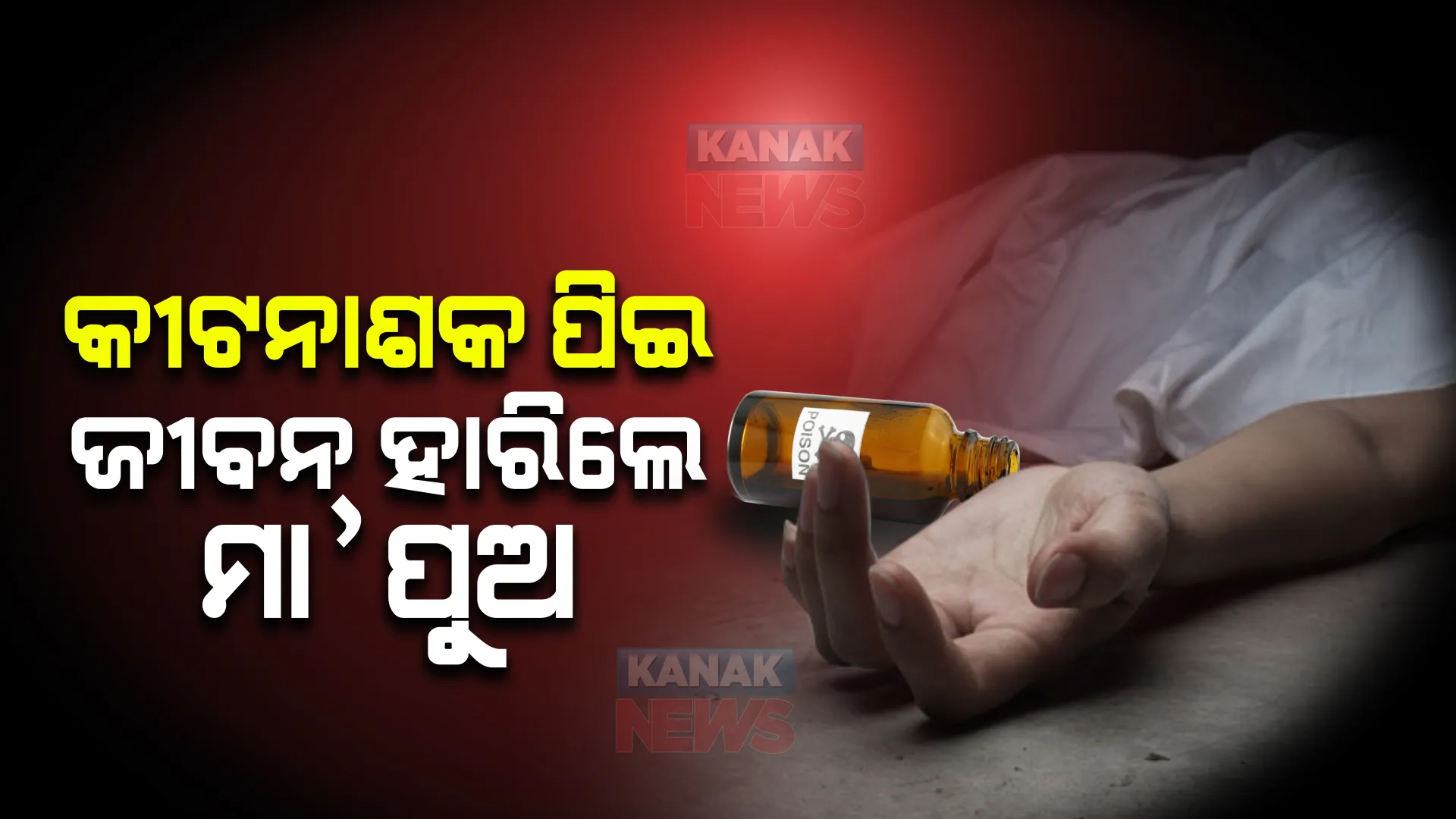 ରାୟଗଡାରେ ଅଭାବନୀୟ ଘଟଣା । କୀଟନାଶକ ପିଇ ଜୀବନ ହାରିଲେ ମା’ ପୁଅ ।