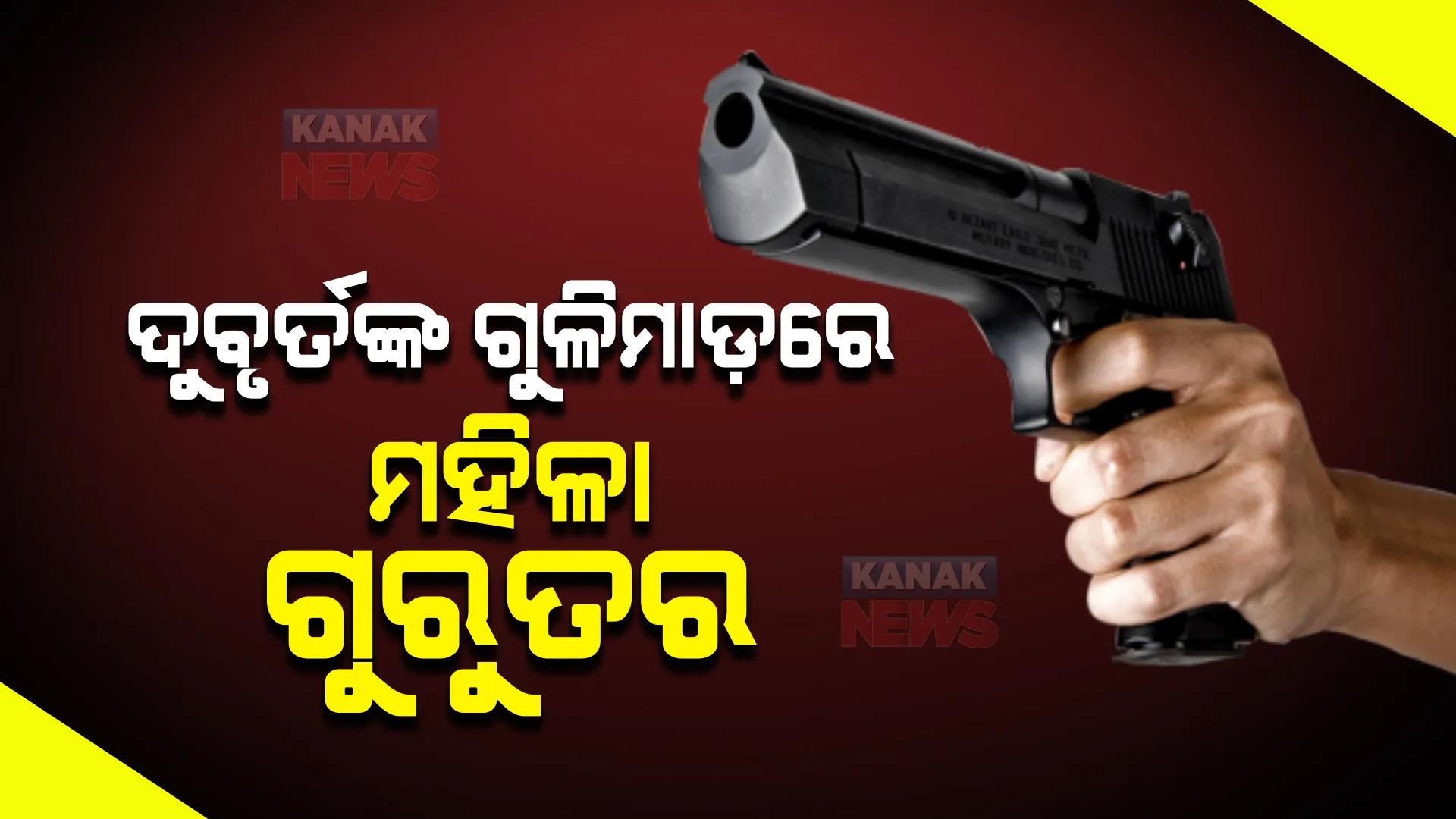 ଦୁର୍ବୃତ୍ତଙ୍କ ଗୁଳିମାଡ଼ରେ ମହିଳା ଗୁରୁତର । ରୋଷେଇ କରୁଥିବା ବେଳେ ମହିଳାଙ୍କୁ ଗୁଳି କଲେ ଦୁର୍ବୃତ୍ତ