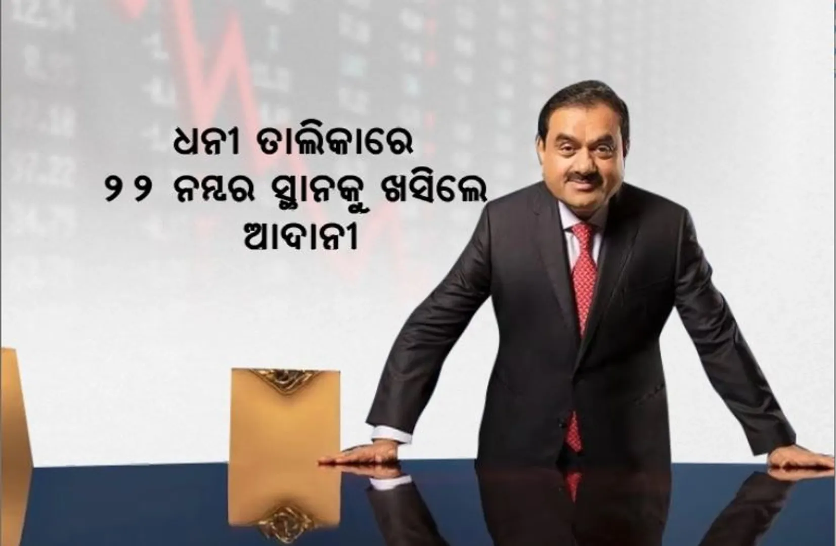 ଦ୍ରୁତ ବେଗରେ ହ୍ରାସ ପାଇବାରେ ଲାଗିଛି ଆଦାନୀ ଗ୍ରୁପ ସେୟାର। ଧନୀ ତାଲିକାରେ ୨୨ ନମ୍ବର ସ୍ଥାନକୁ ଖସିଲେ ଆଦାନୀ।
