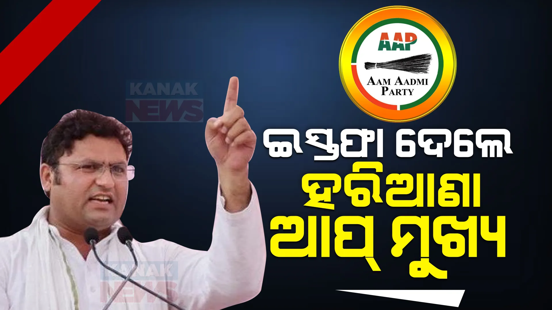 ଆମ୍ ଆଦମୀ ପାର୍ଟିକୁ ବଡ ଝଟକା । ଇସ୍ତଫା ଦେଲେ ହରିଆଣାର ଦଳ ମୁଖ୍ୟ