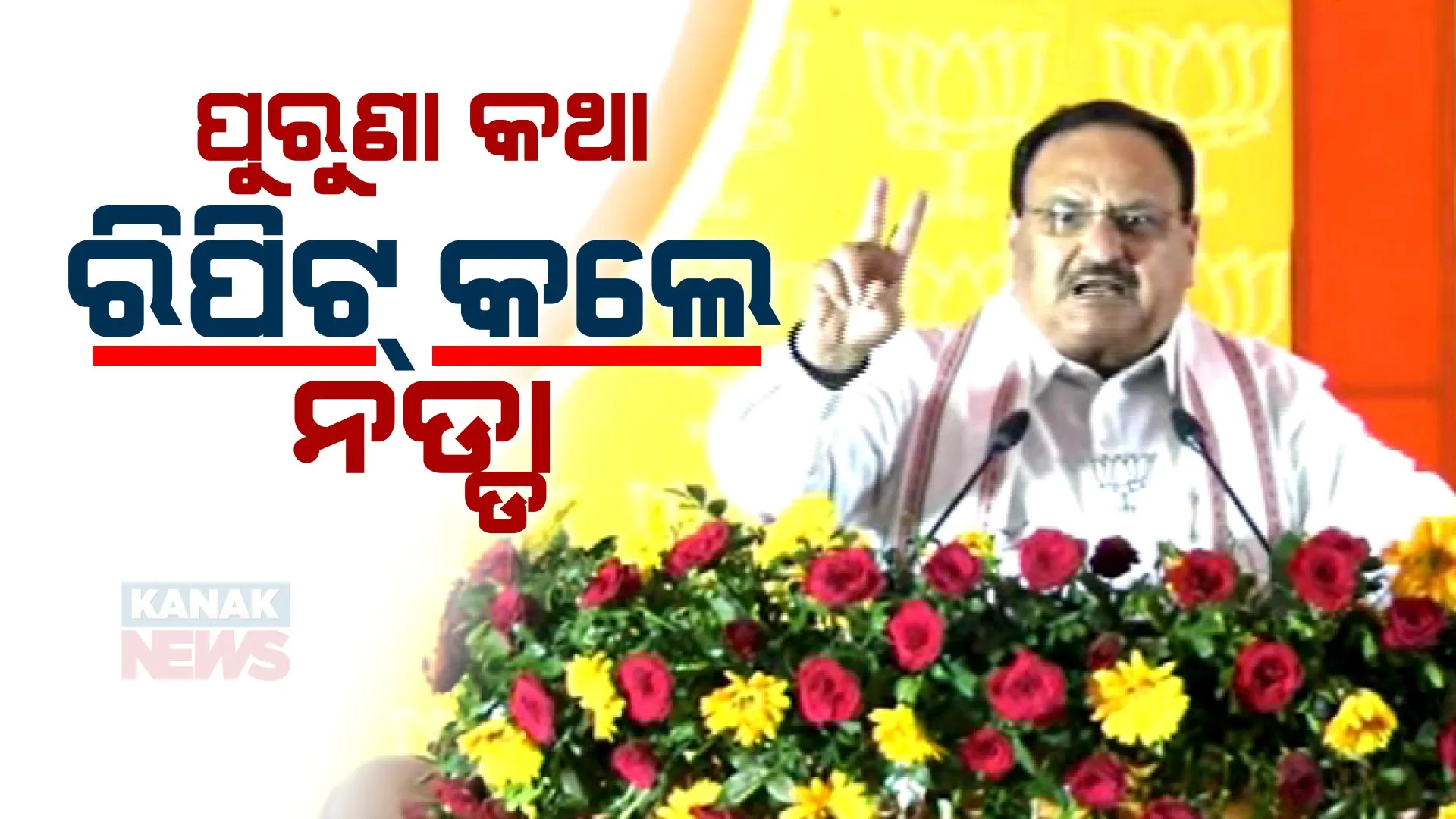 ଯାହା କହିଥିଲେ ଶାହା, ତାହା ରିପିଟ୍ କଲେ ନଡ୍ଡା । କେନ୍ଦ୍ରୀୟ ଯୋଜନାର ରିପୋର୍ଟ କାର୍ଡ ଦେଖାଇ ମାଗିଲେ ଭୋଟ୍ ।