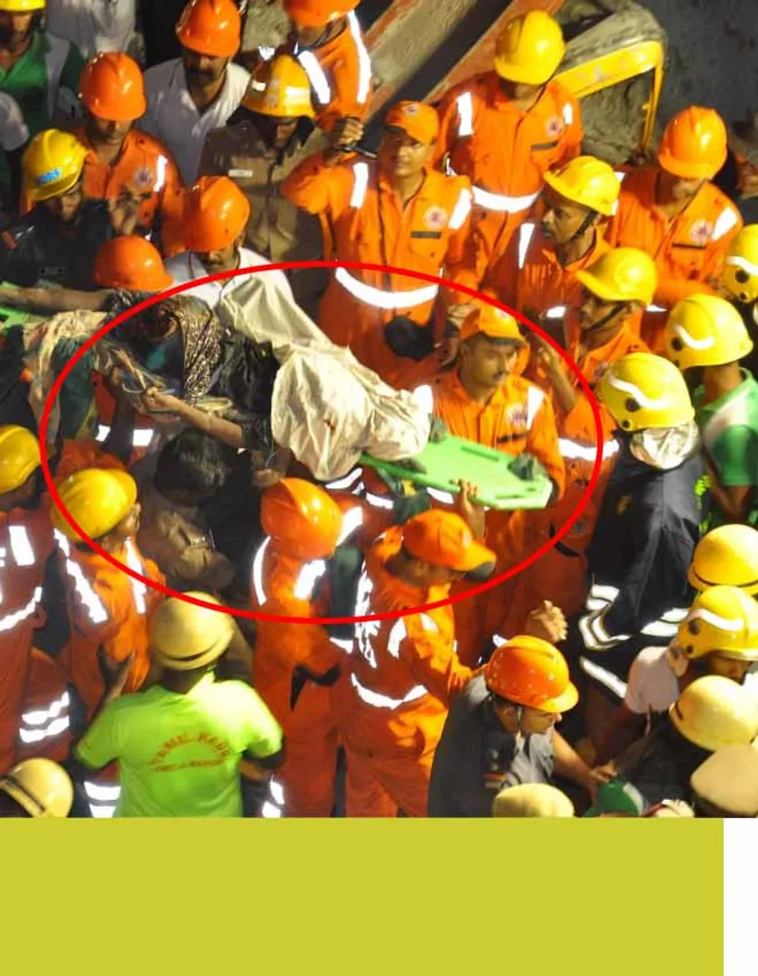Chennai Perungudi Building Accident - Pictures