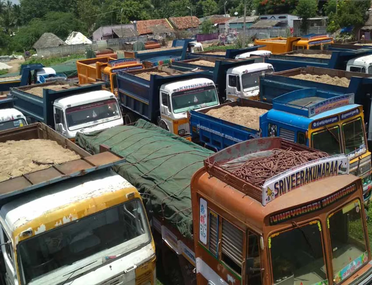 Sand smuggling - 26 lorries seized