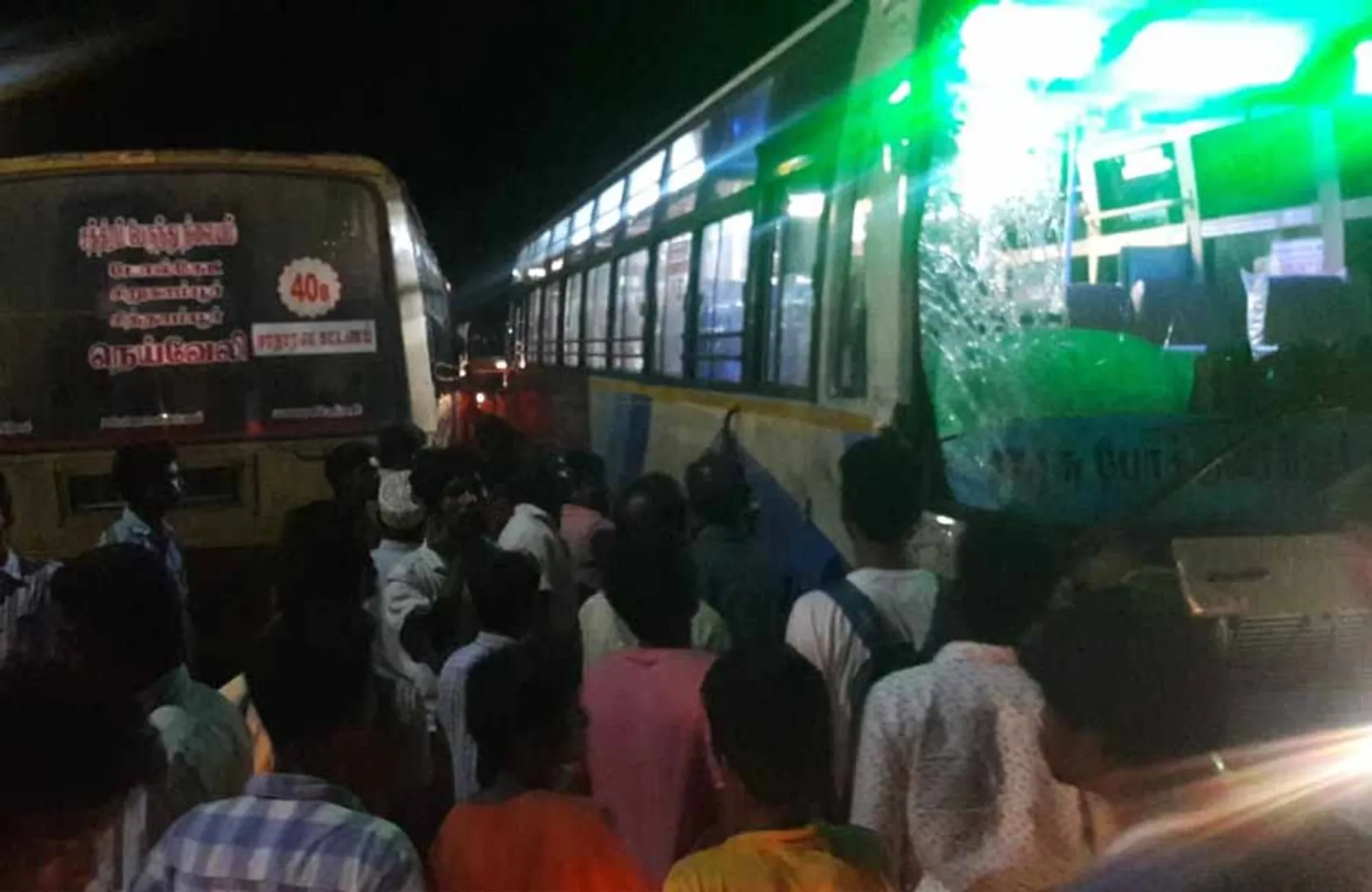 Government buses crash