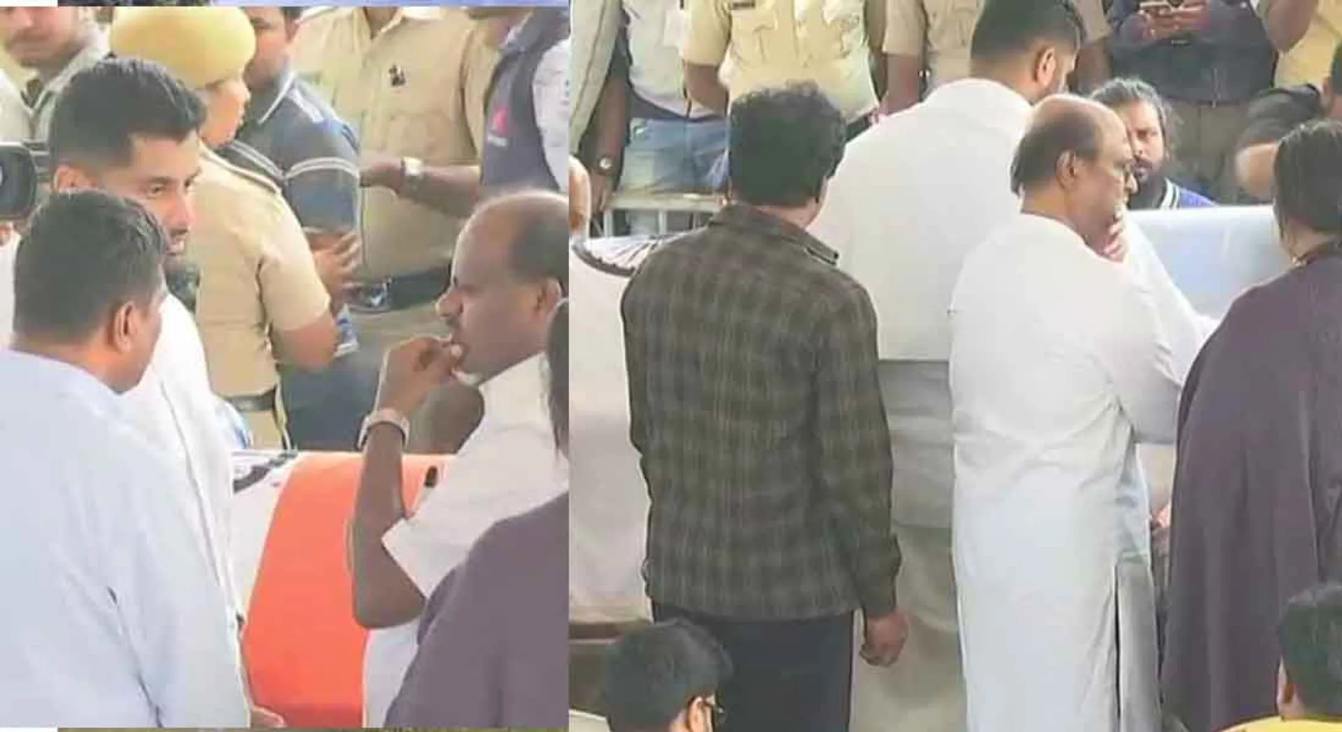  Kumarasamy and Rajinikanth paid tribute to actor Ambresh's body