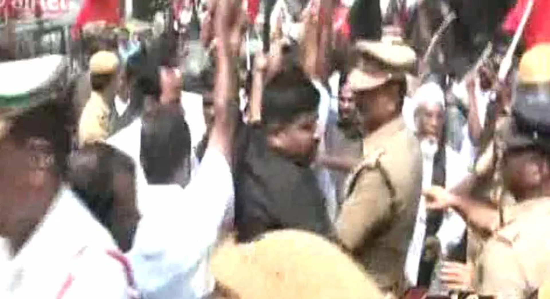 mdmk protest in thirupur againts modi visit!!