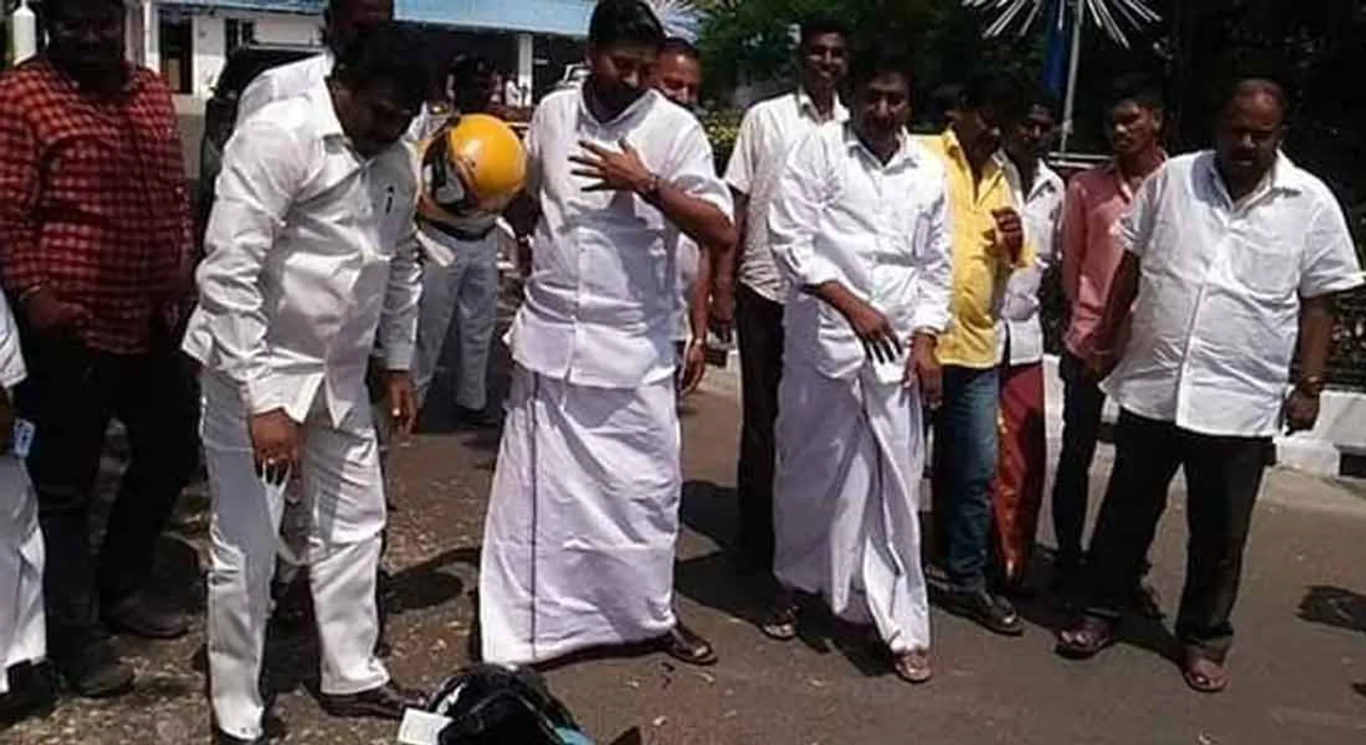 PROTEST IN PUDUCHERRY 
