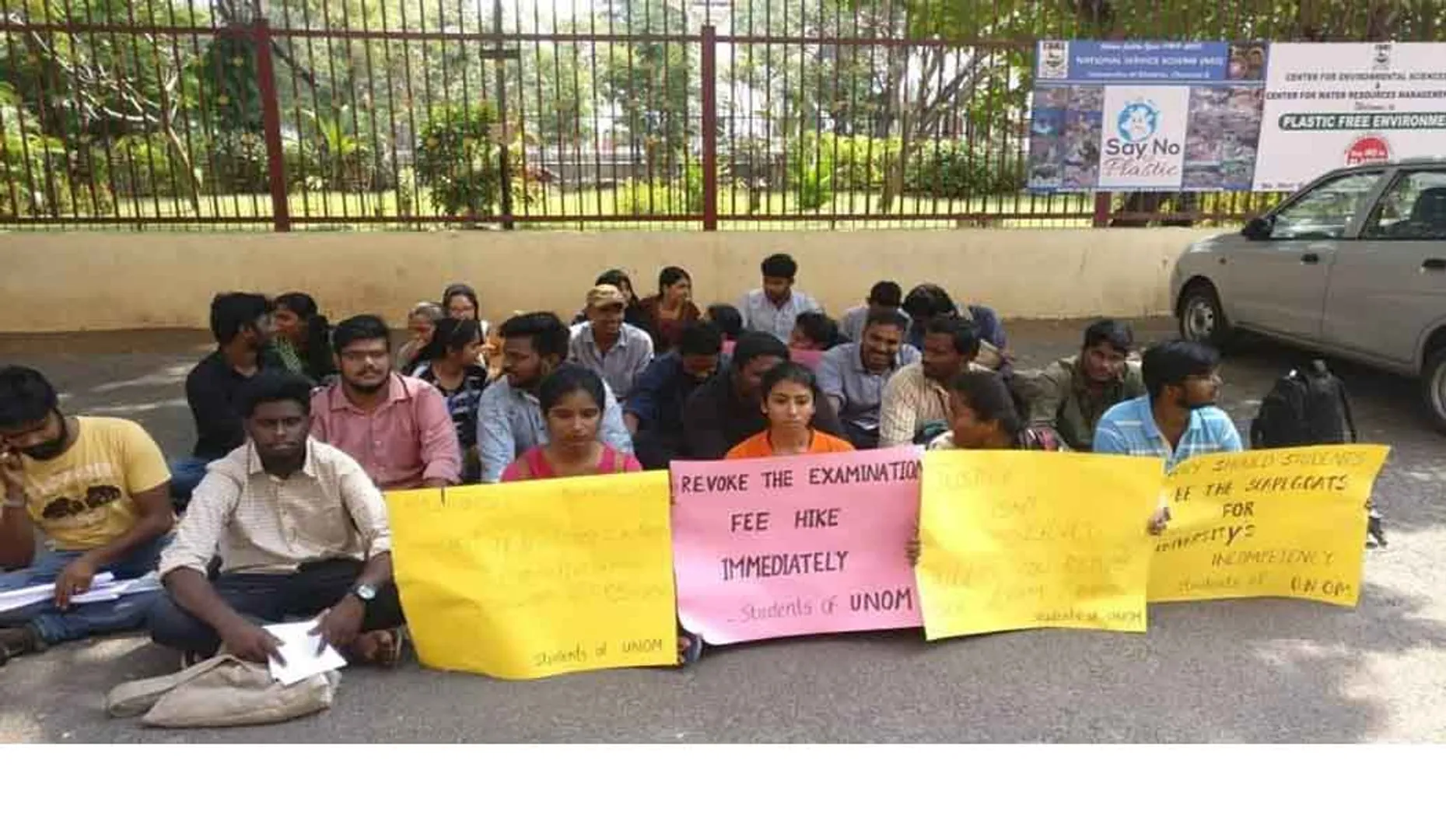 students protest