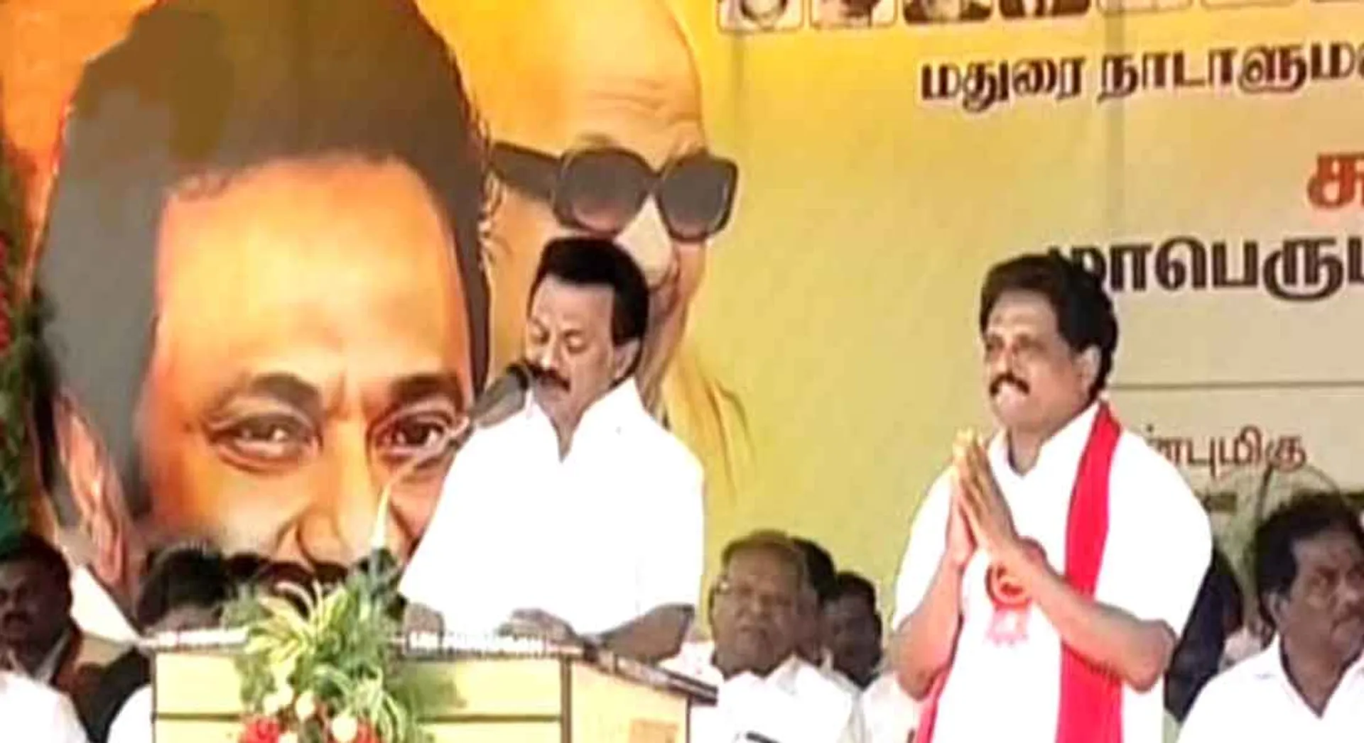 dmk leader stalin speech in madurai 
