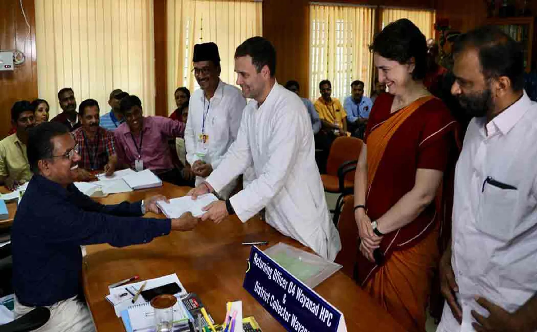 rahul gandhi files nomination in wayanad constituency for loksabha election