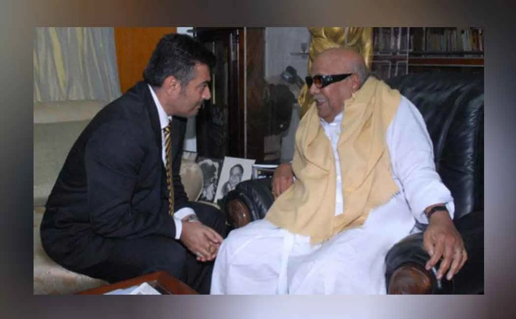 ajith with kalaignar