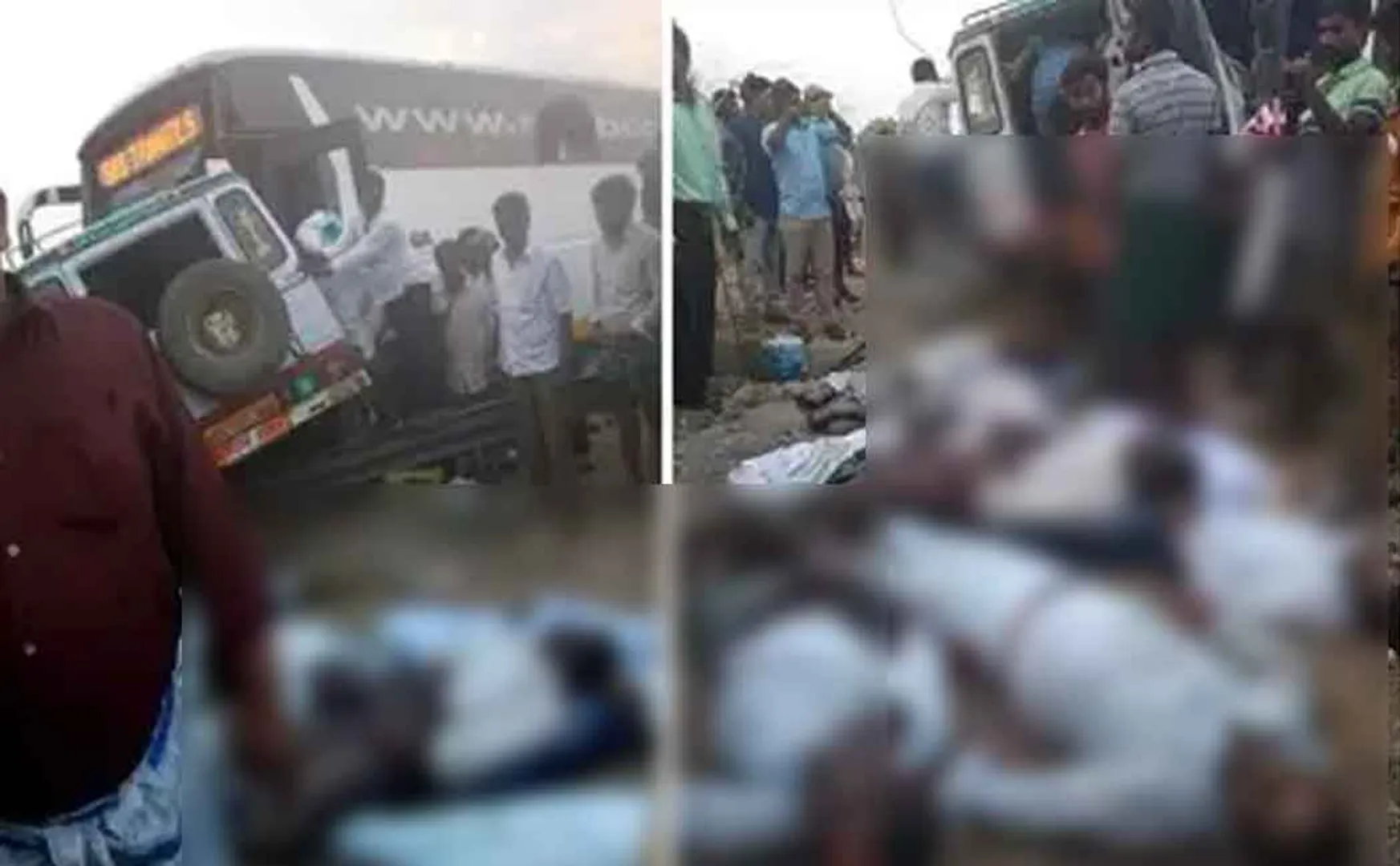 srs travels and jeep met with accident in andhra