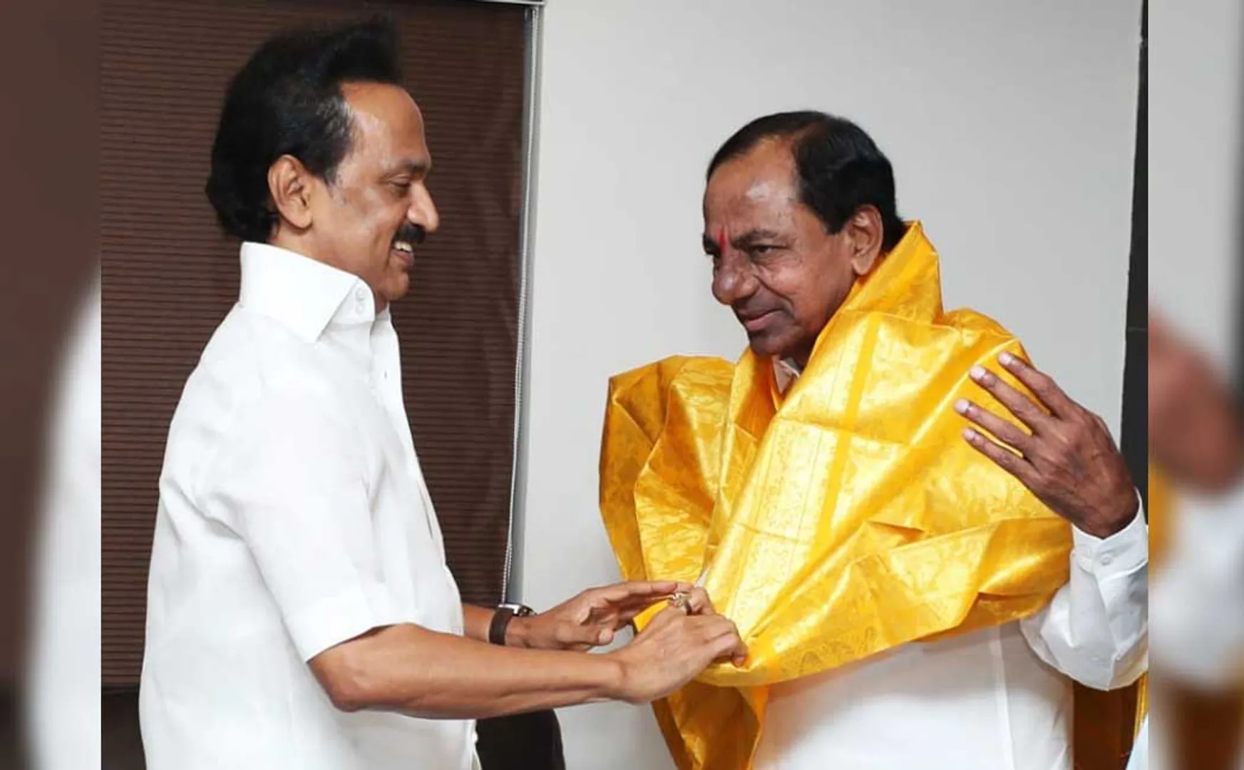 Chandrashekar rao meets with M.K.Stalin