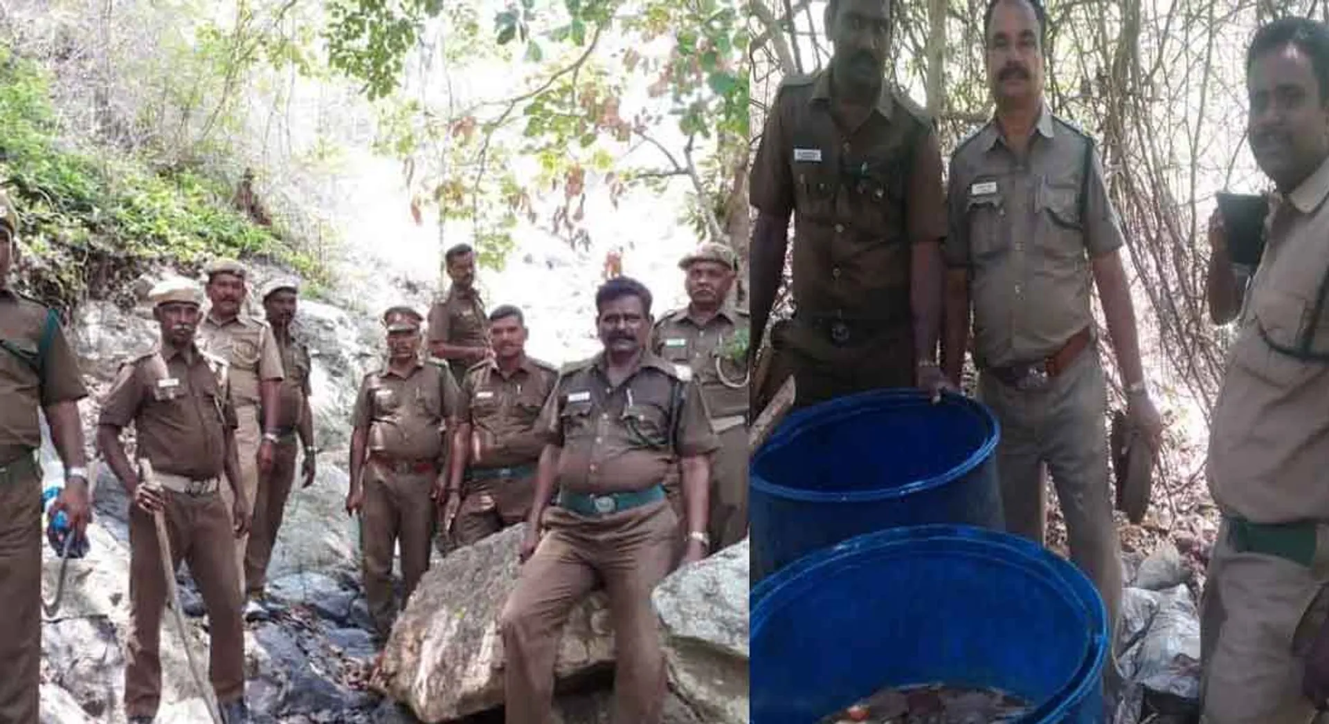  For 20 years the illicit liquor... Uncovered Police... Forest Department action 