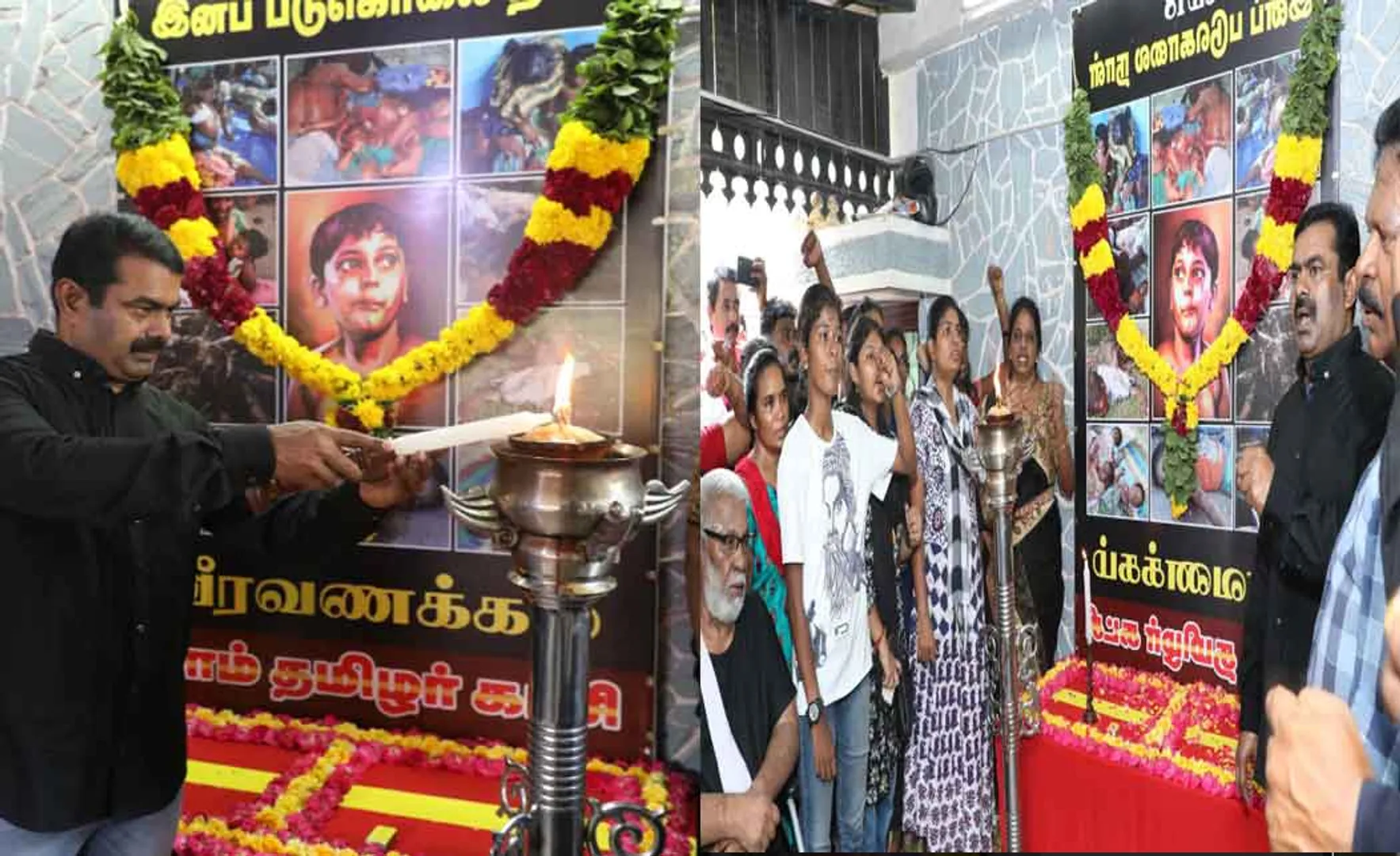 seeman in Sri Lankan Tamil massacre Commemoration meeting in naam tamilar party office 