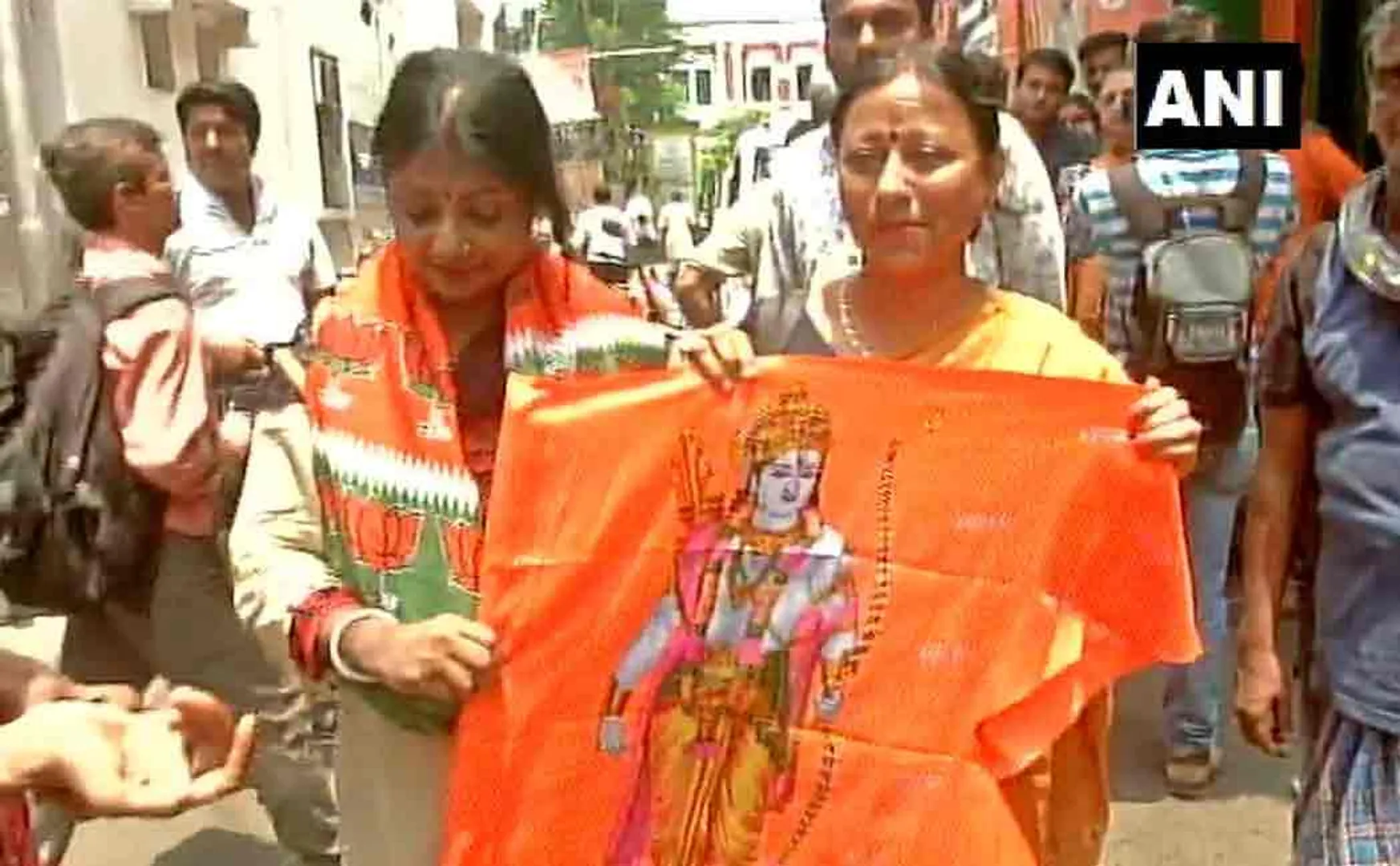 bjp party workers starts celebrating the election results