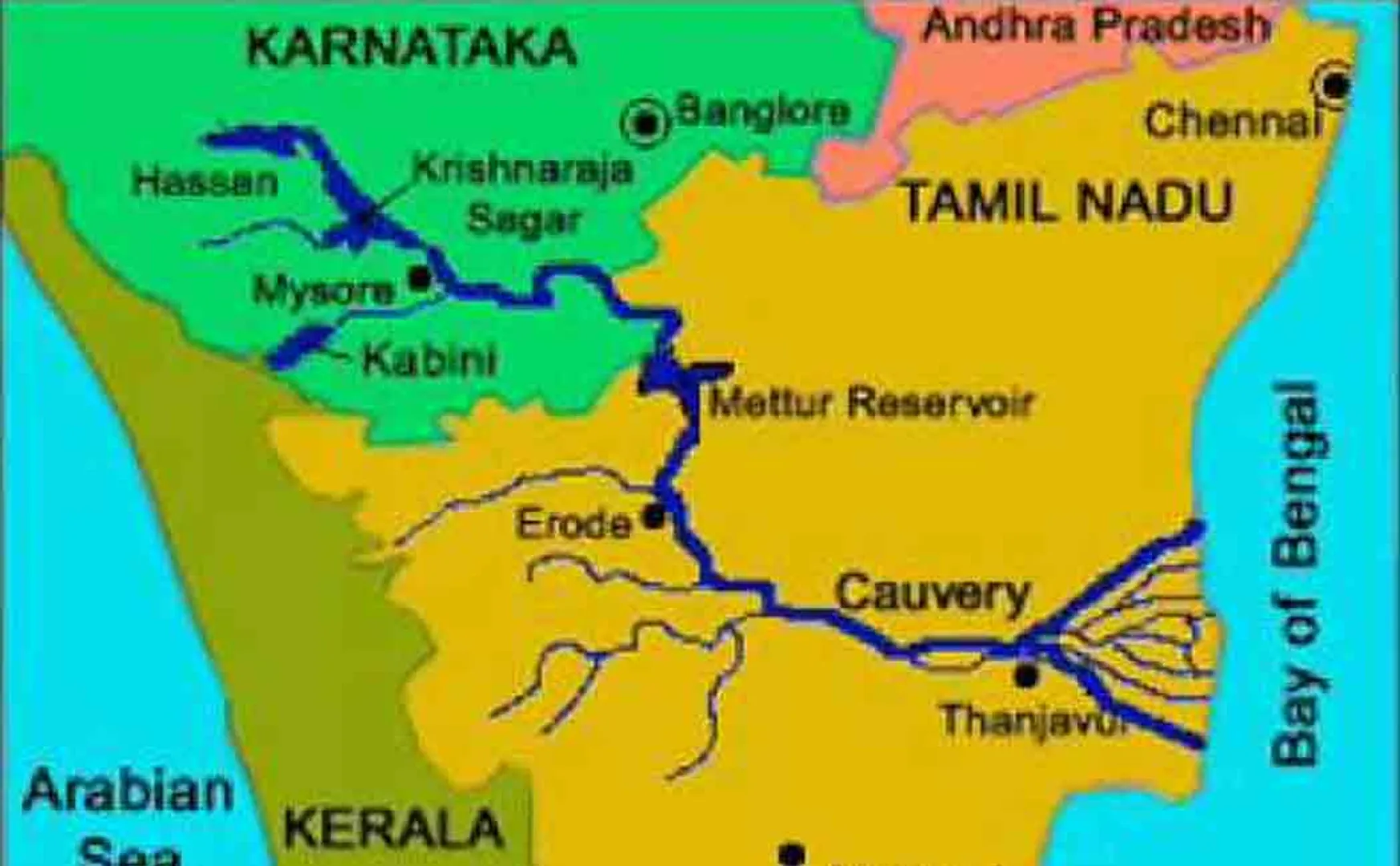 cauvery water wasted by tamilnadu government