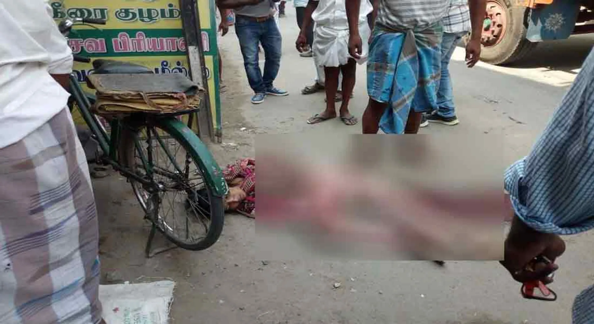 bike accident in thanjai- by police negligence