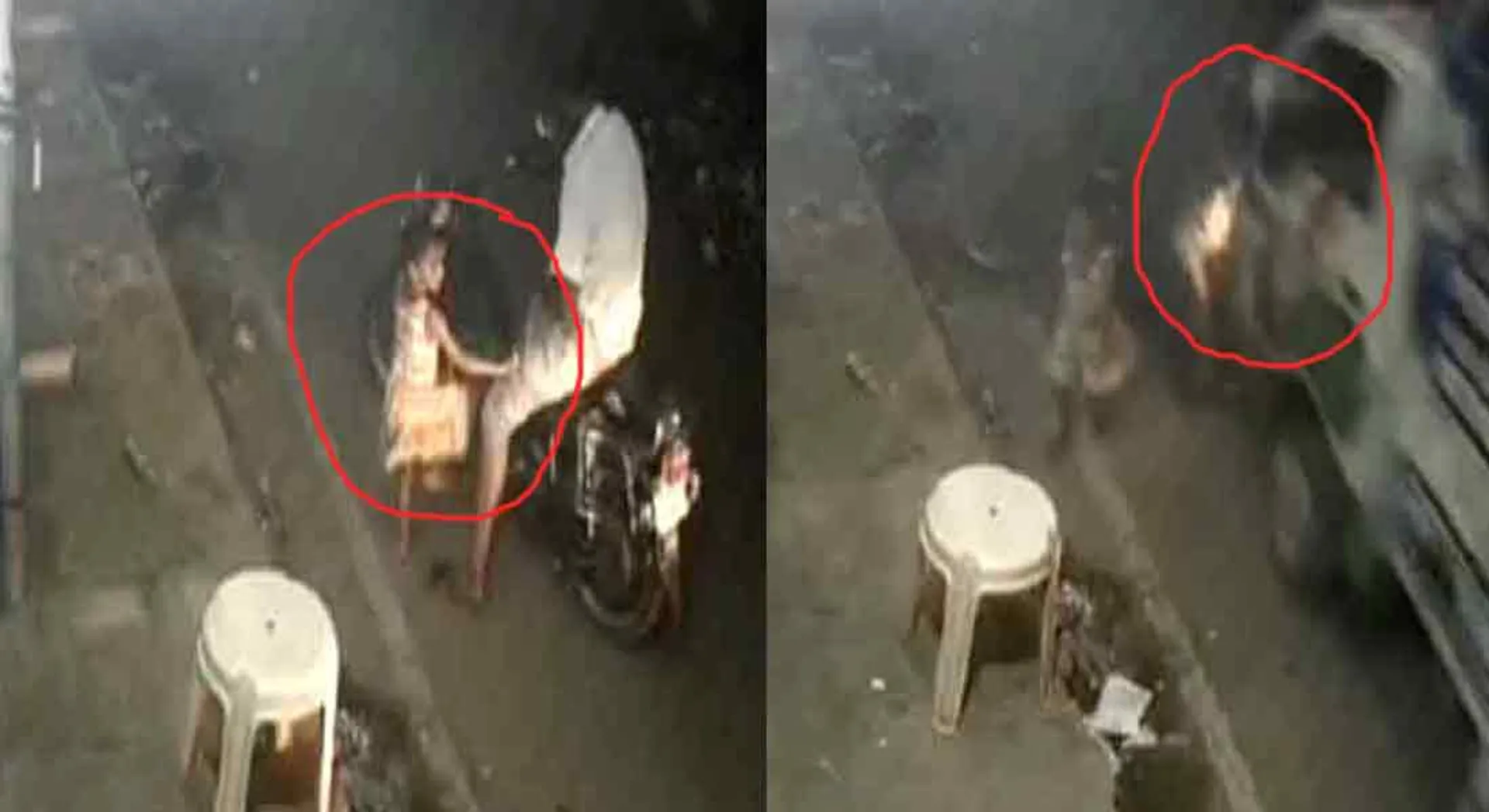 Little girl who survives in Ariyalur in accident... cctv footage