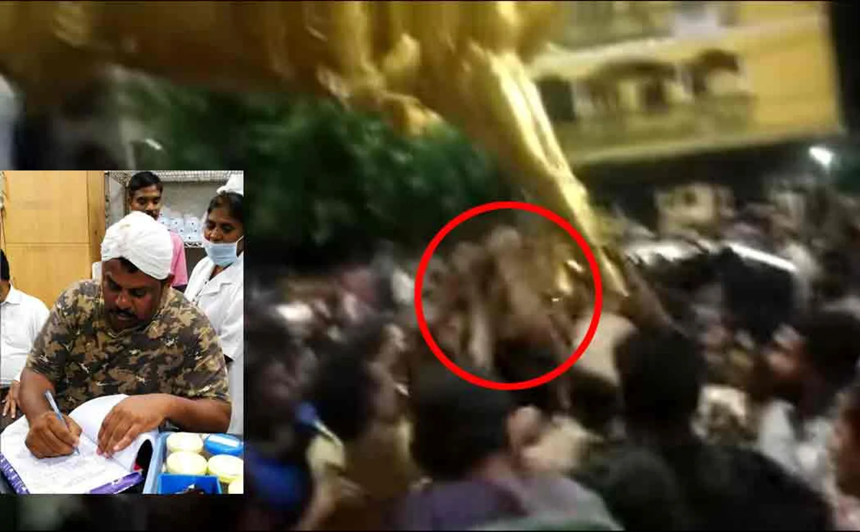 bjp mla raja singh caught by video of hitting himself by stone