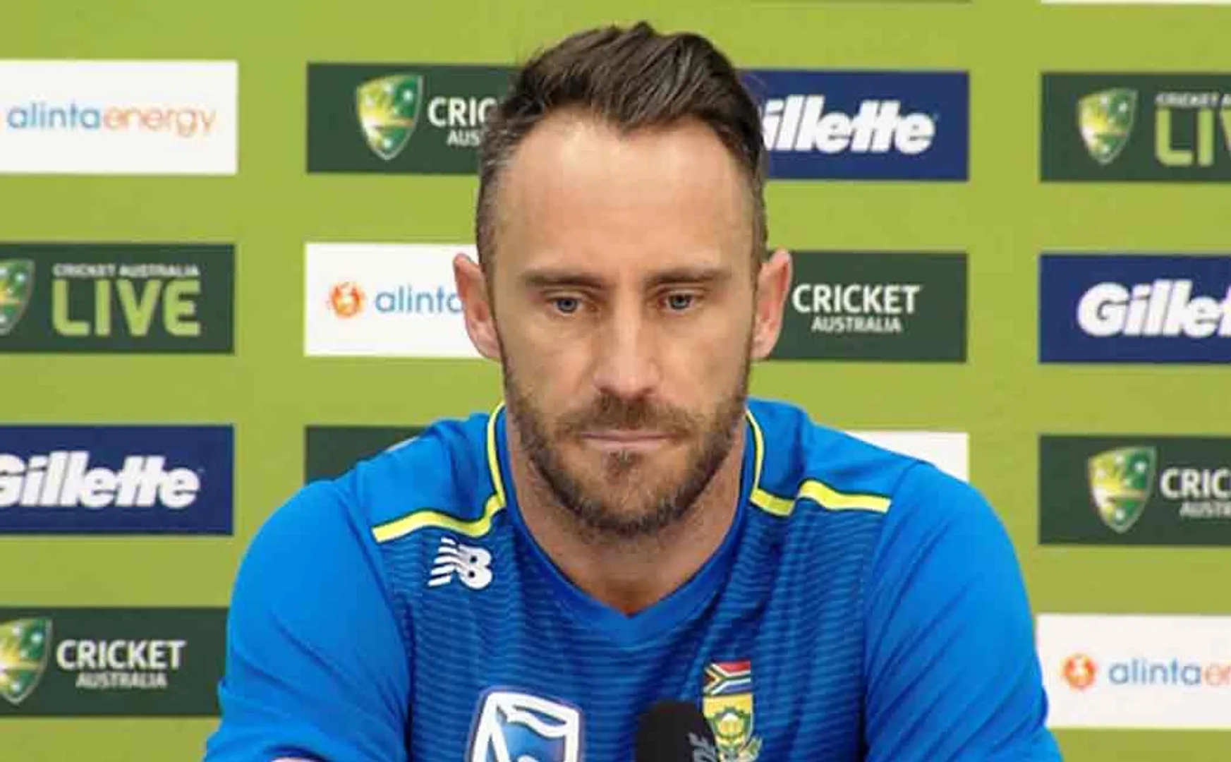 duplessis pressmeet after newzeland match