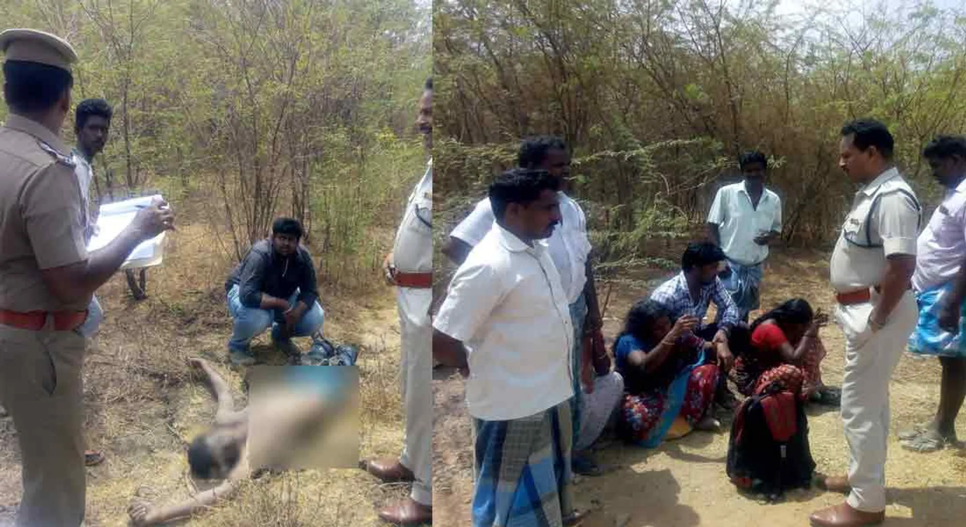 incident near Bhuvanagiri! body throwed in blows in barbed