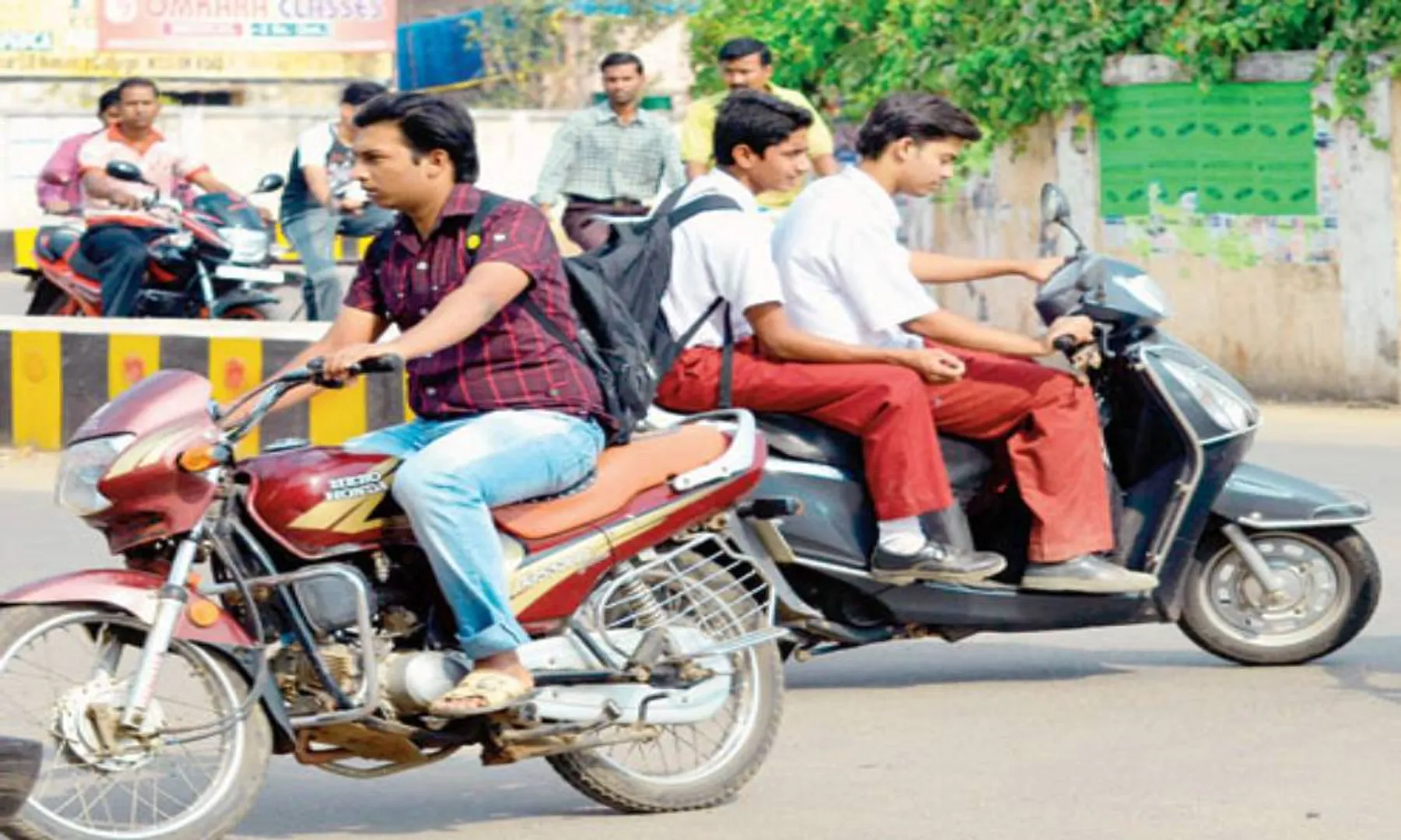 two wheelers and four wheelers did not drive child