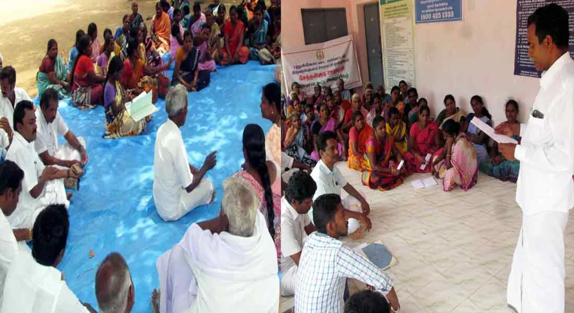   At a meeting of the Grama Sabha against hydrocarbon in 30 villages!