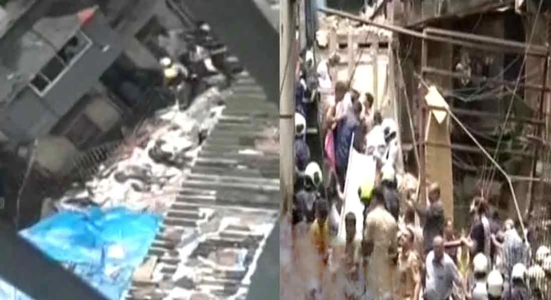  Four-storey building collapses in mumbai 