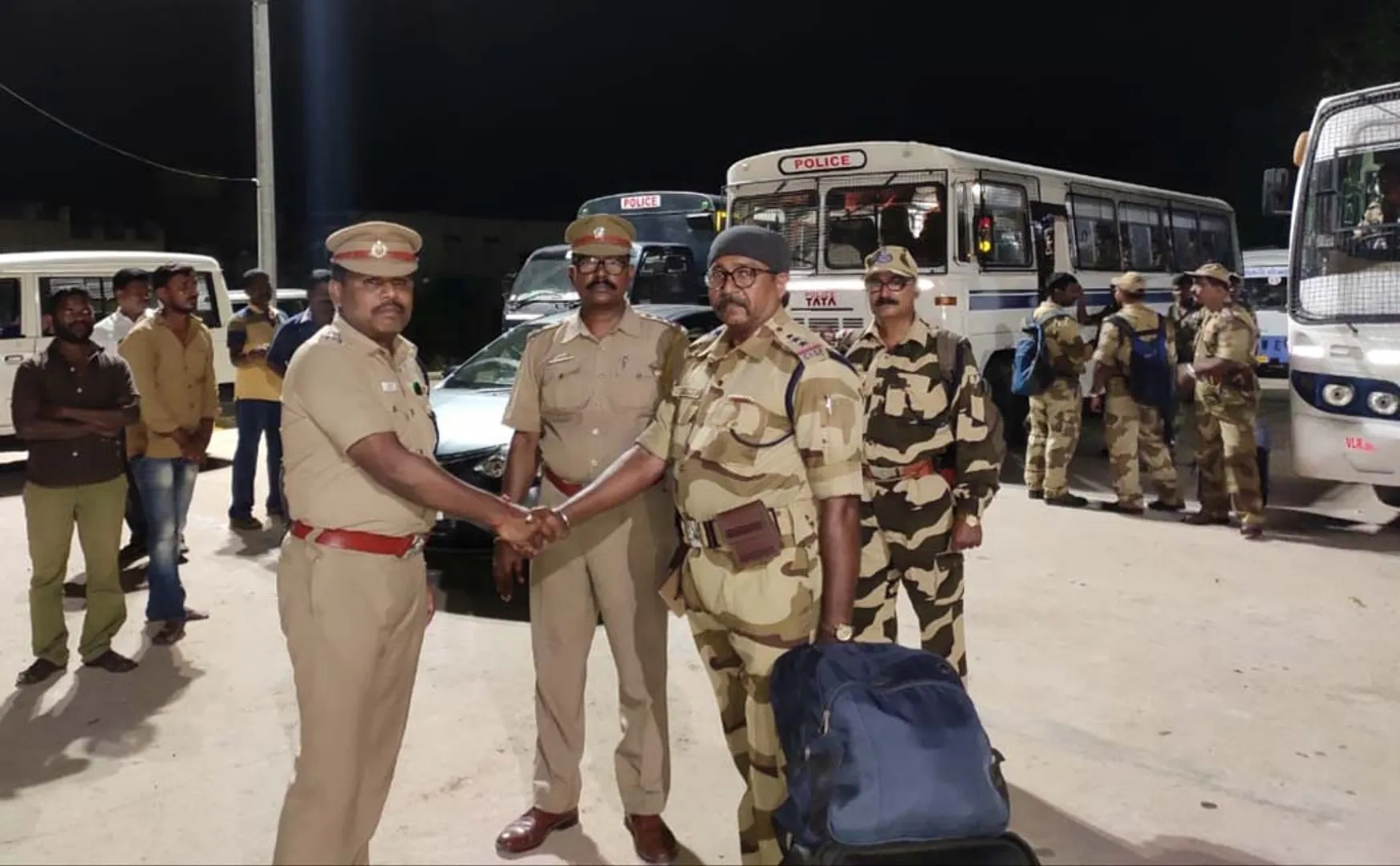 VELLORE LOK SABHA ELECTION 2019 CRPF POLICE ARRIVES 