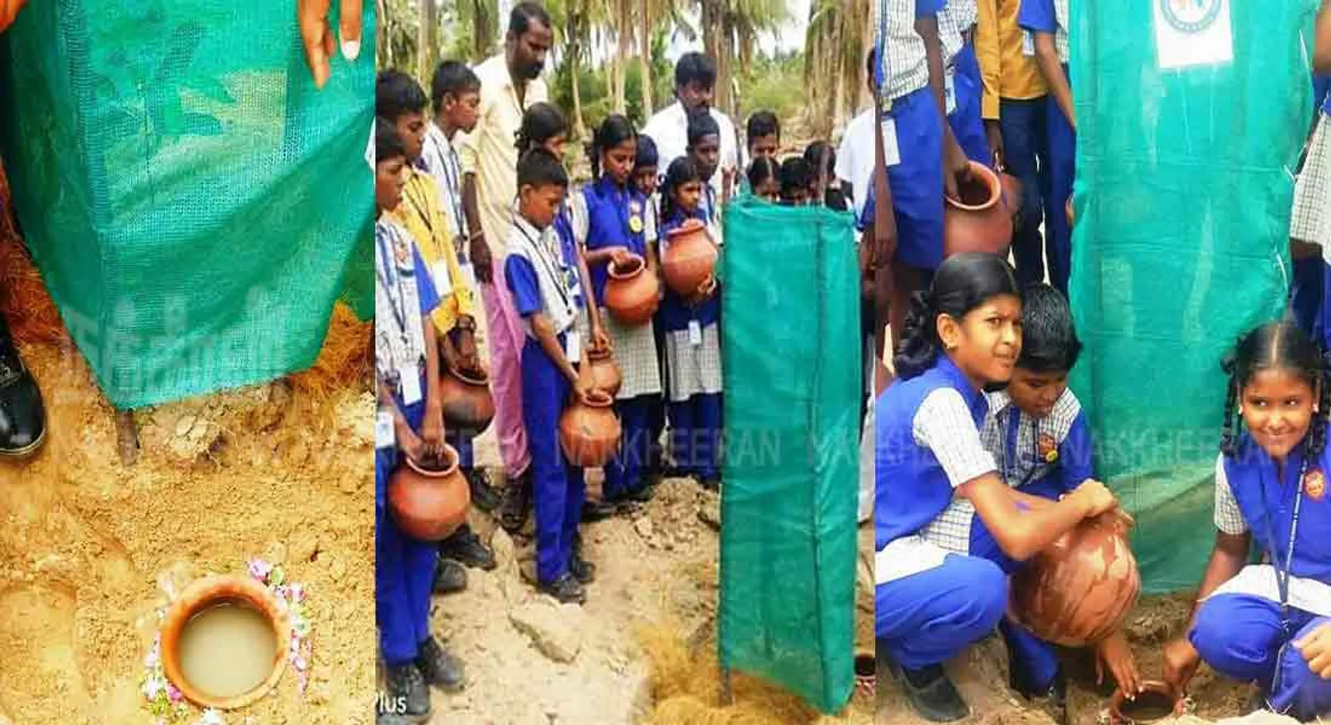  One pot of water is enough for 15 days… students who have supplied 200 earthen pots for trees!