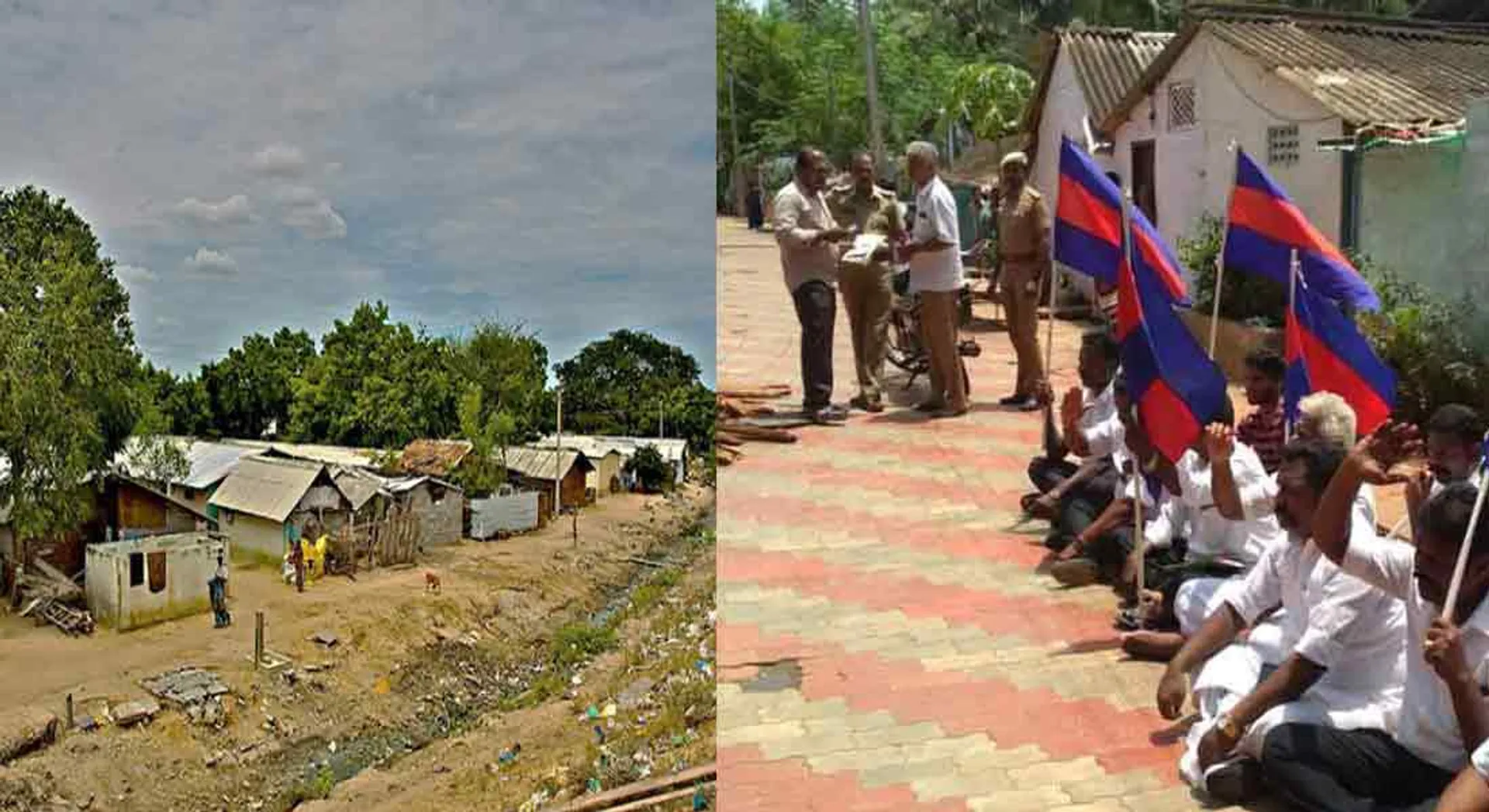 refugee camp... two families in one house...